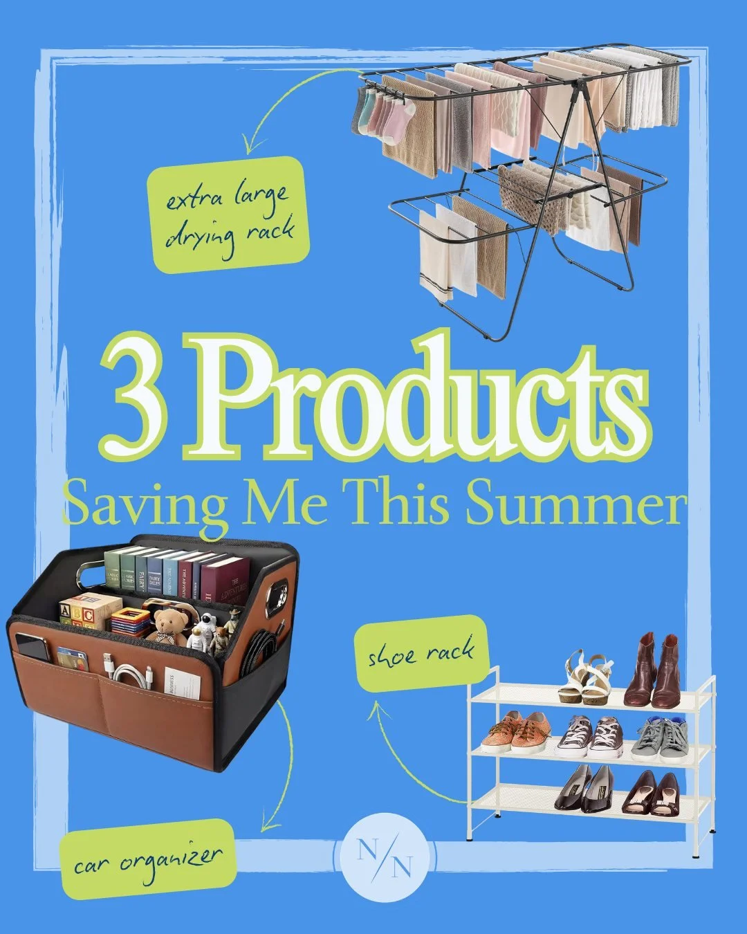 Three things making summer run a whole lot smoother around here ☀️👏

With pool days, extra shoes, wet swimsuits, and all the car clutter that comes with summer adventures, these three finds have earned a permanent spot in our home:

🏖️ An extra-lar