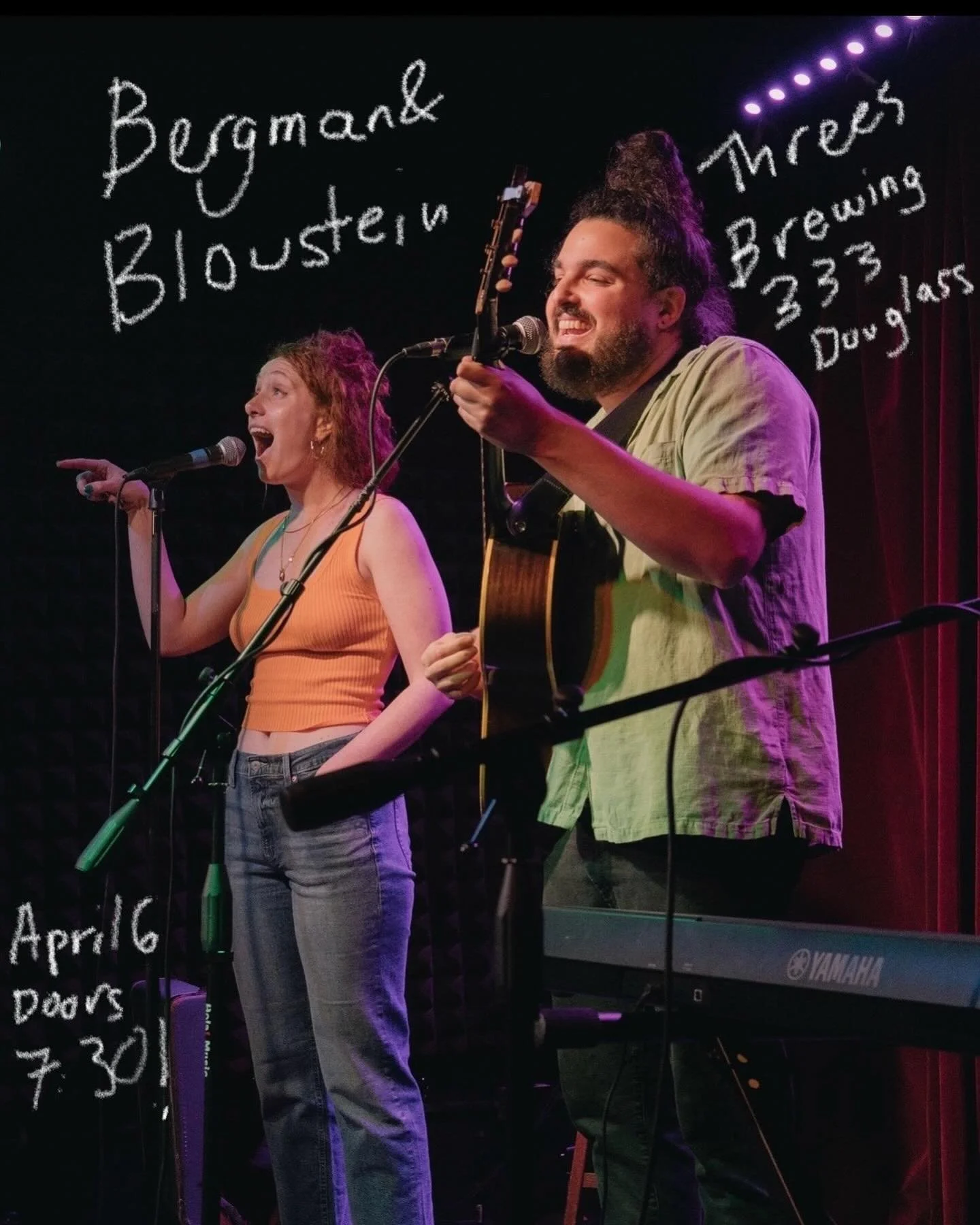 We&rsquo;re doing a show at Threes Brewing on April 6 at 7:30. It&rsquo;s soon!! Probably no sock puppet therapist this time but we have some new wacky songs to share with you. Come! @bergblou @josquin_desperate