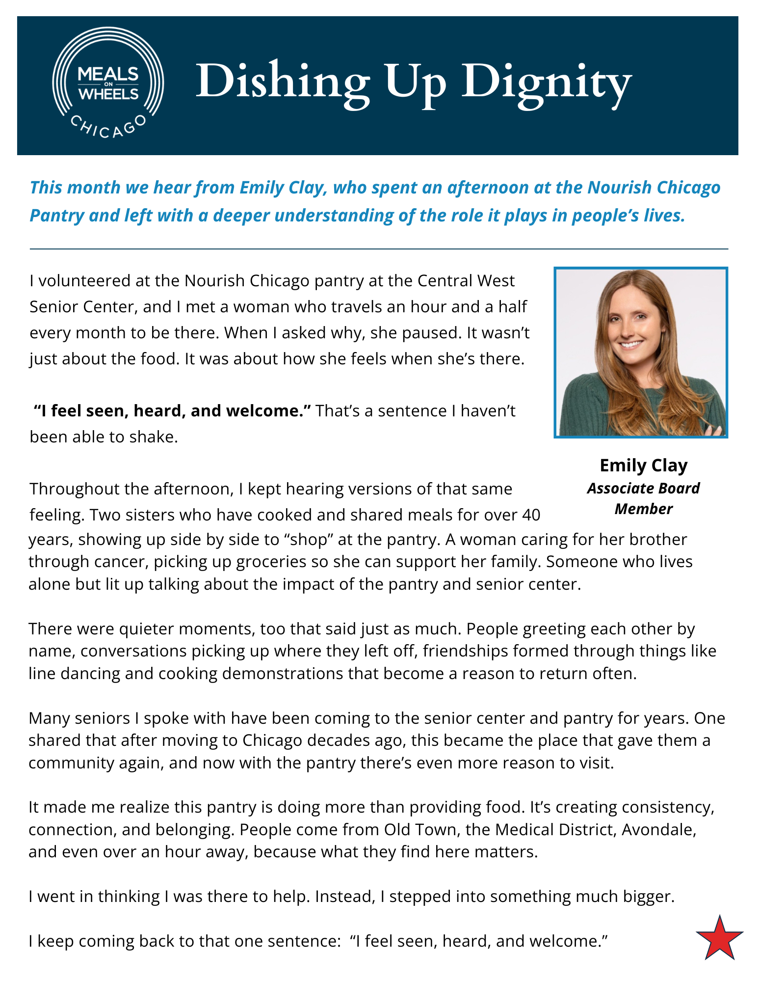 Dishing Up Dignity - Q2 Newsletter