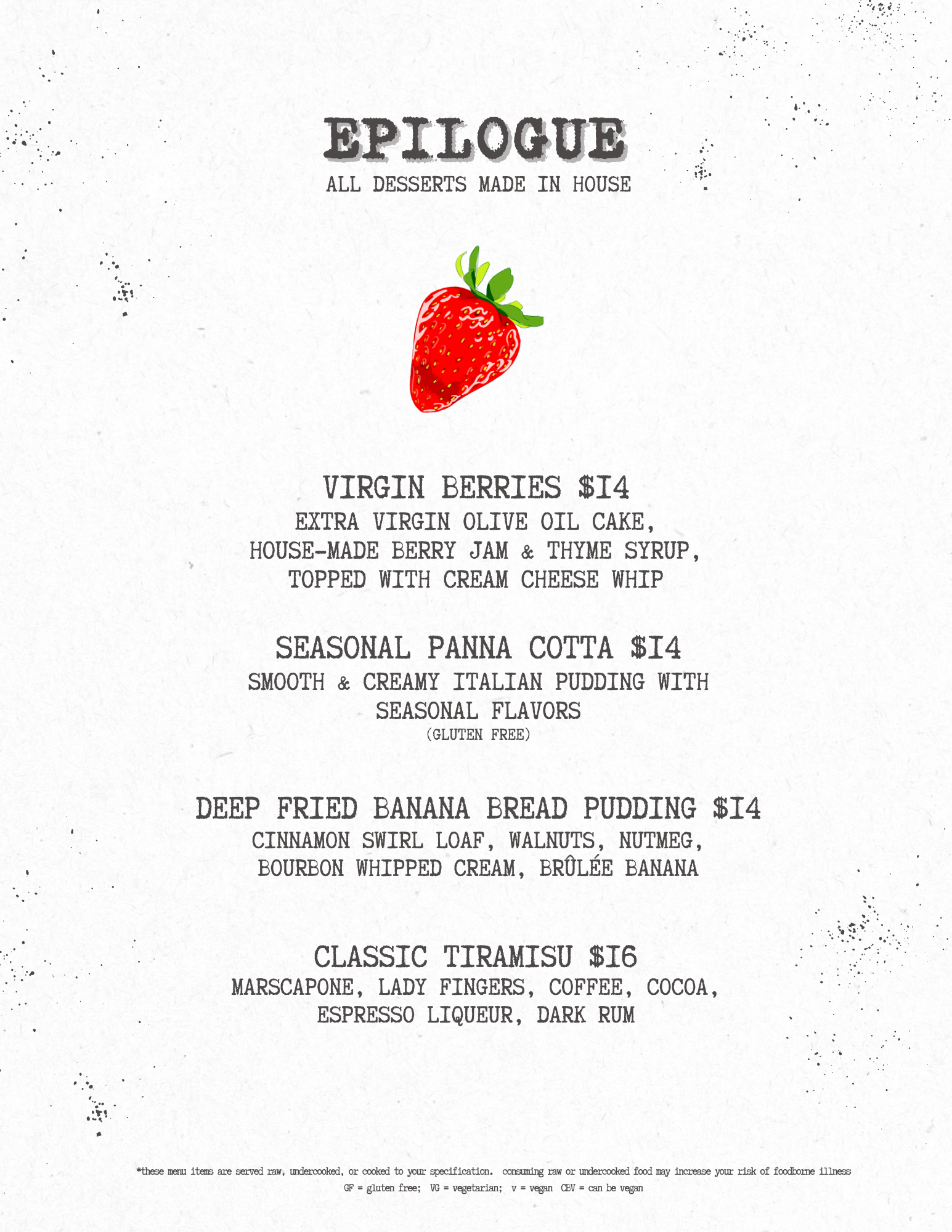 menus — manuscript & dialogue