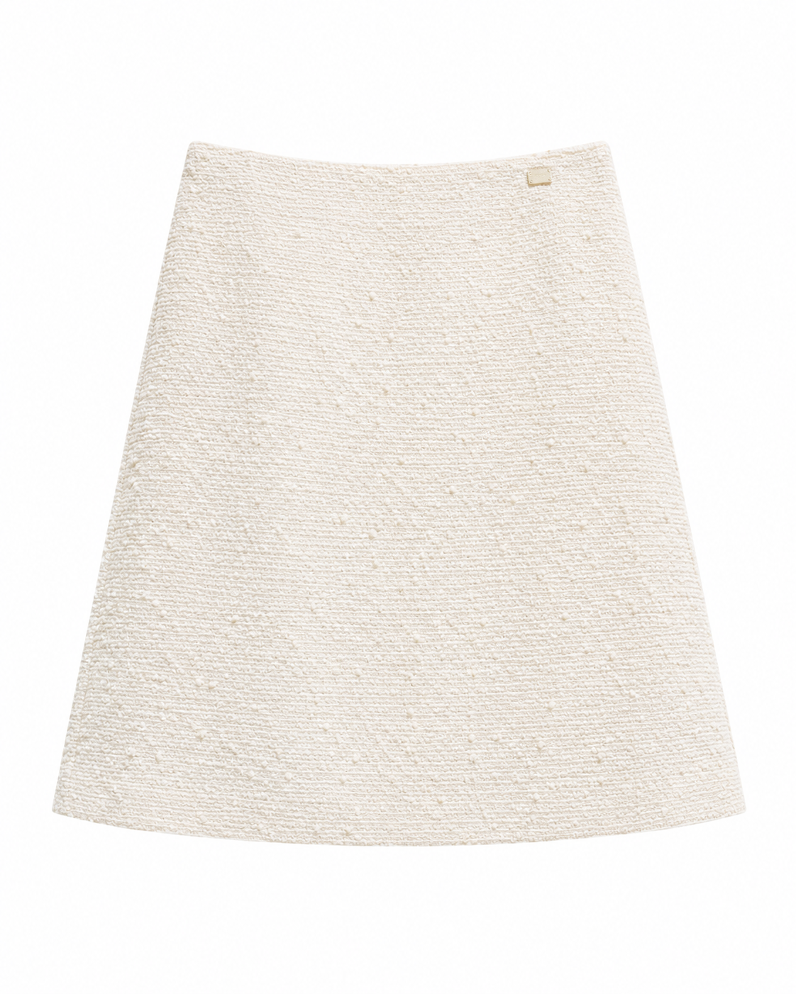 Chanel Cruise 2004 ivory bouclé A-line skirt — front