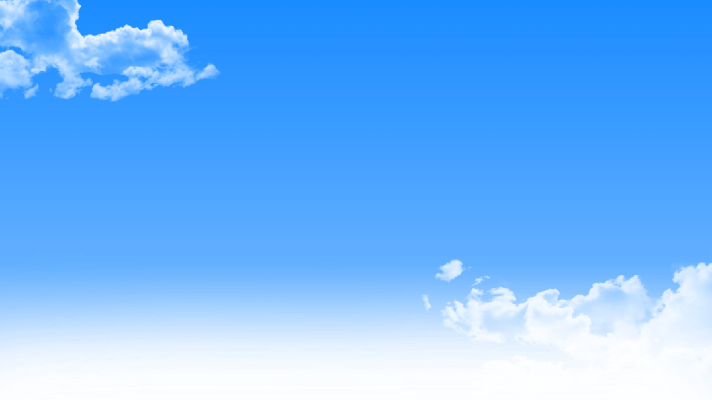 Clear blue sky with some white clouds toward the top and bottom edges.