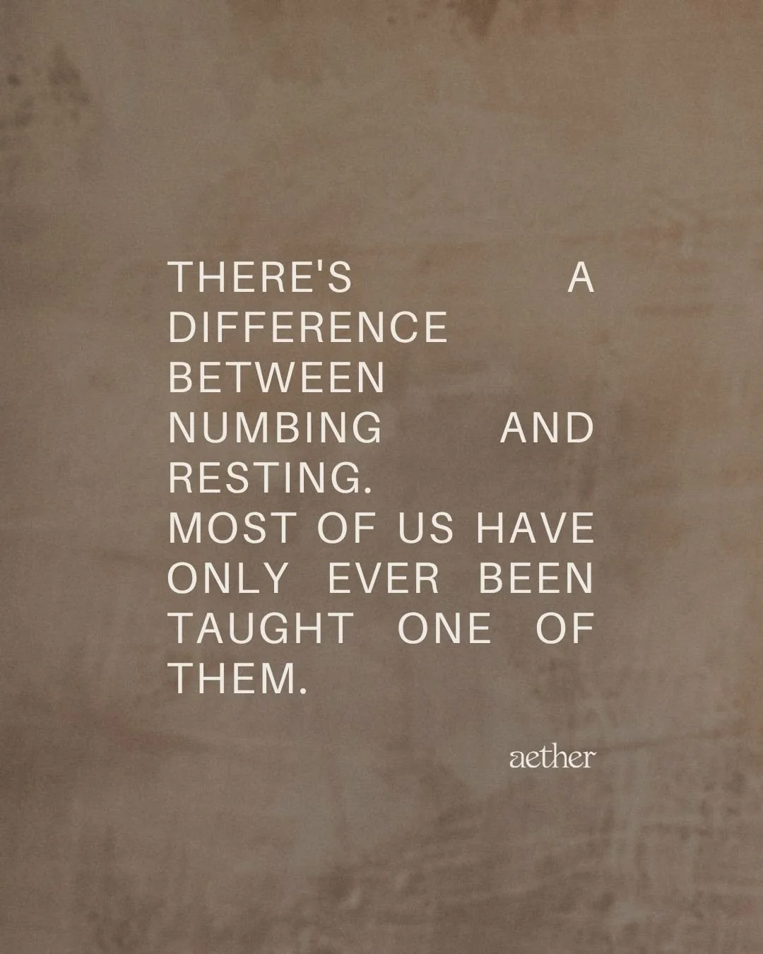 Nobody teaches us the difference between numbing and resting. We&rsquo;re taught to rest when we&rsquo;re tired. We&rsquo;re not taught that what we often call rest is actually something else entirely.

I&rsquo;ve been sitting with this distinction f