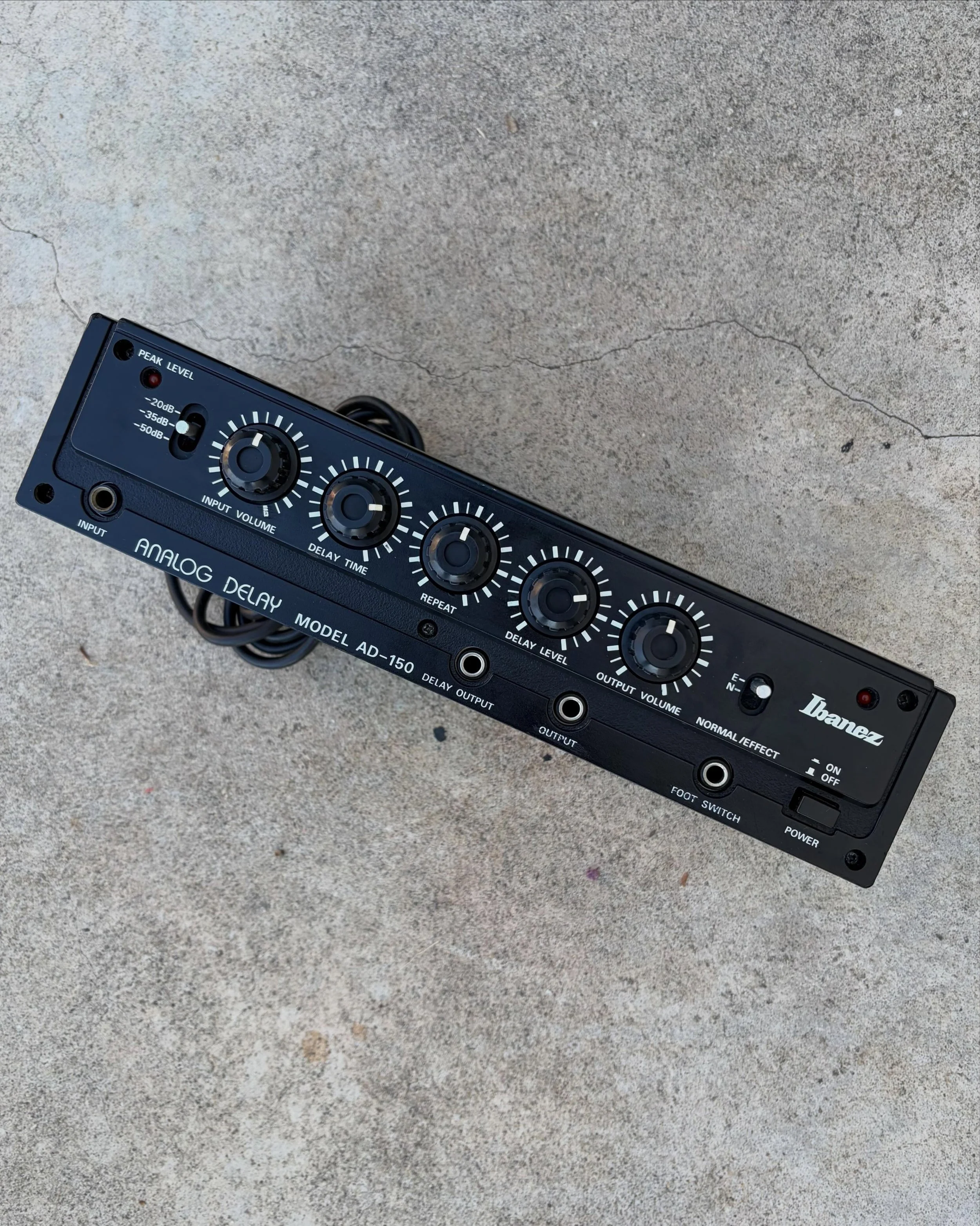 FOR SALE - $350

Name where the vocal sample is from and I&rsquo;ll give you one (1) kiss on the cheek.

Late &lsquo;70s Ibanez AD-150 Analog Delay. Sweet little desktop bucket brigade unit. Set it wide for some really nice spacey dub drums, set it s