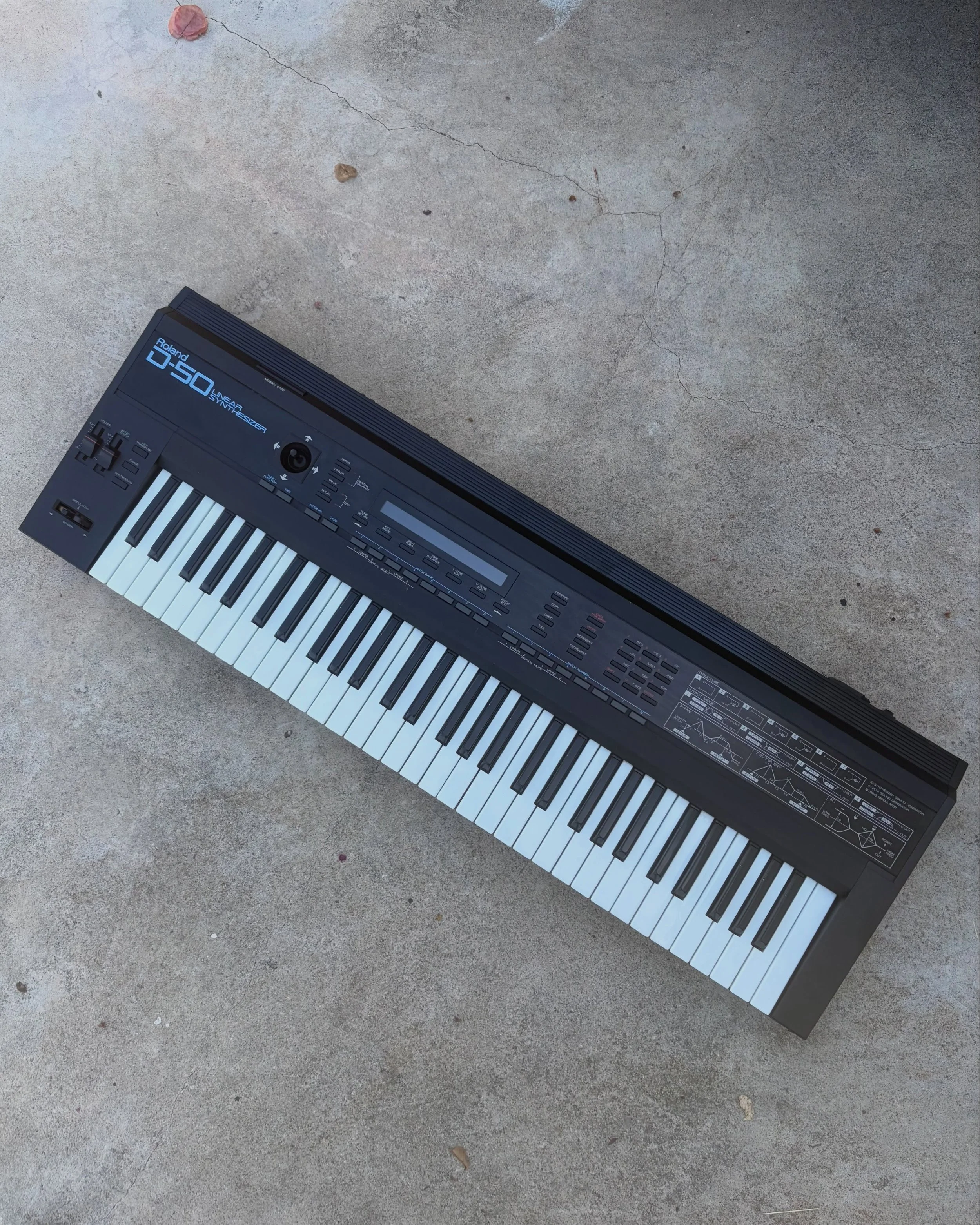 FOR SALE - $850

Little known fact: the &ldquo;D&rdquo; stands for &ldquo;Dennis&rdquo; 

Roland D-50 Digital Synthesizer. Topping the charts since 1987. Power section recapped, 3 prong IEC port, new memory battery, cleaned, and reloaded with the *ho