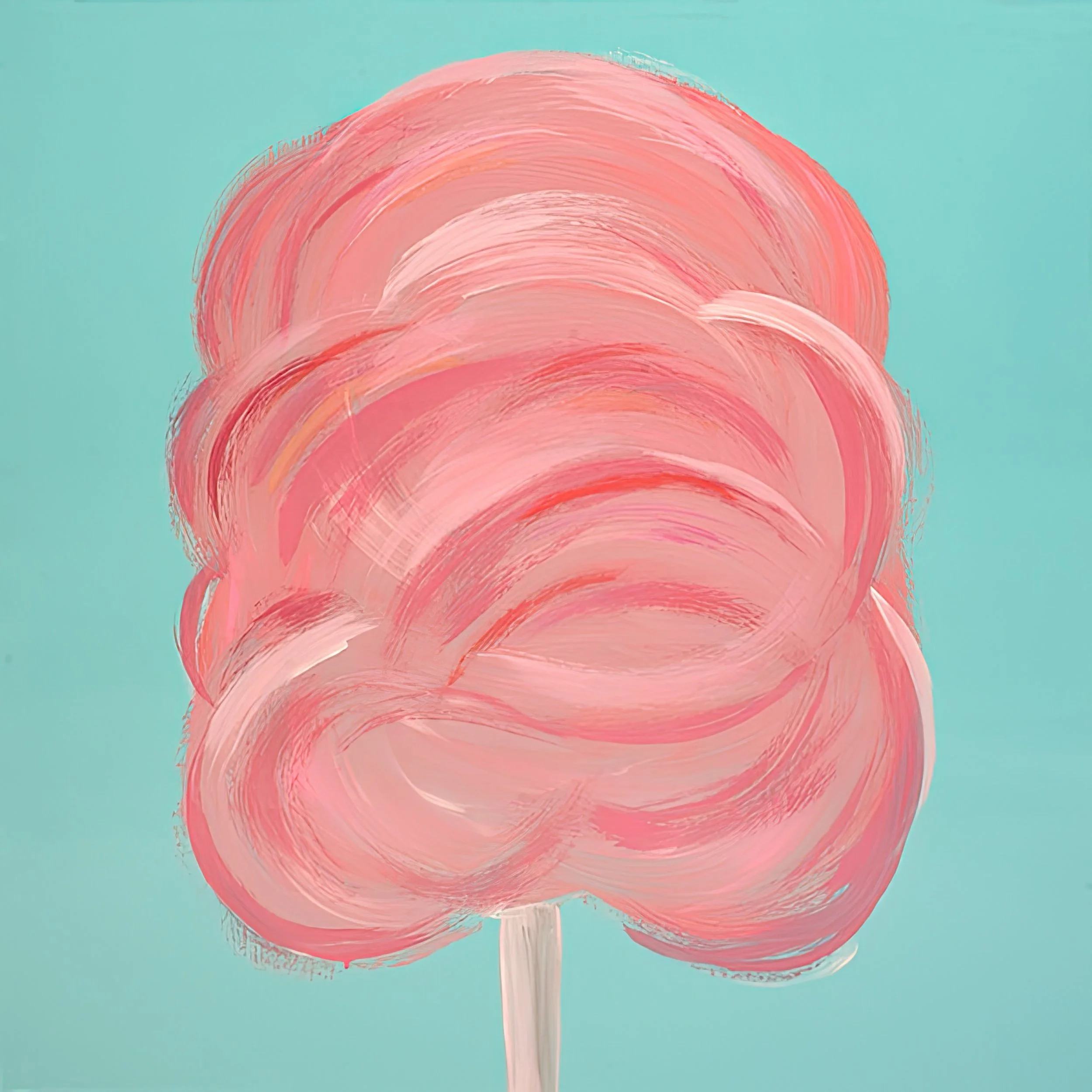 Martha Valenta
"Pink Cotton Candy", 2017. 
Acrylic and oil on canvas. 
36 inches x 36 inches