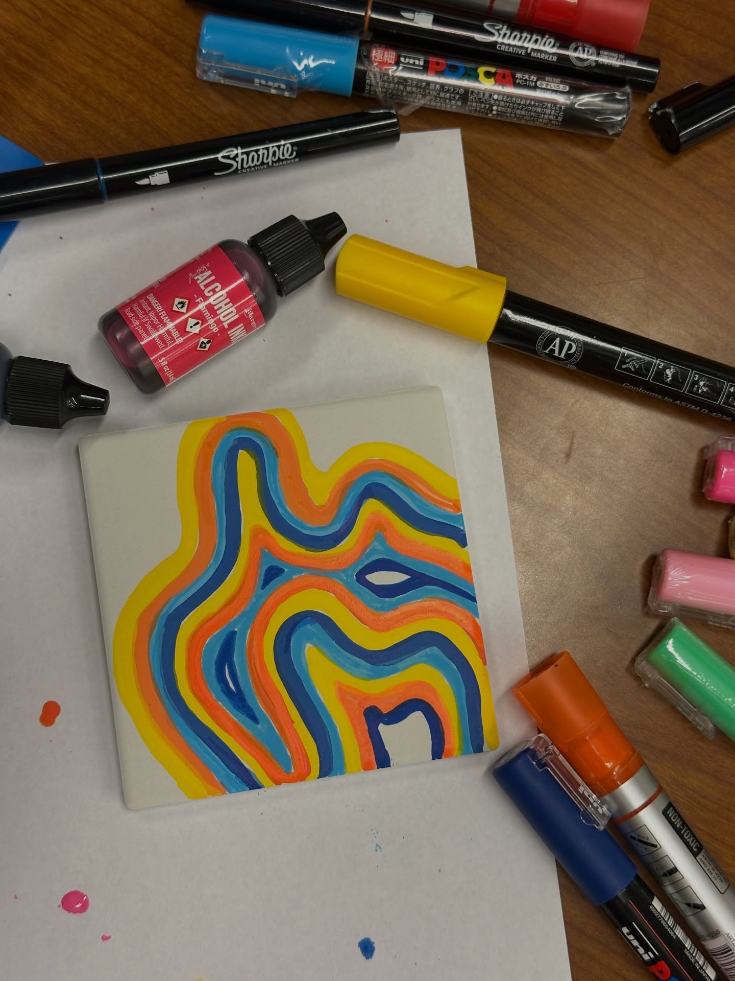 These tiles are a little test run. We&rsquo;ll be going on an upward spiral soon. I hope you&rsquo;ll join us. 

@made_makerspace #UpwardSpiral #MakeStuff #MakeStuffHappen