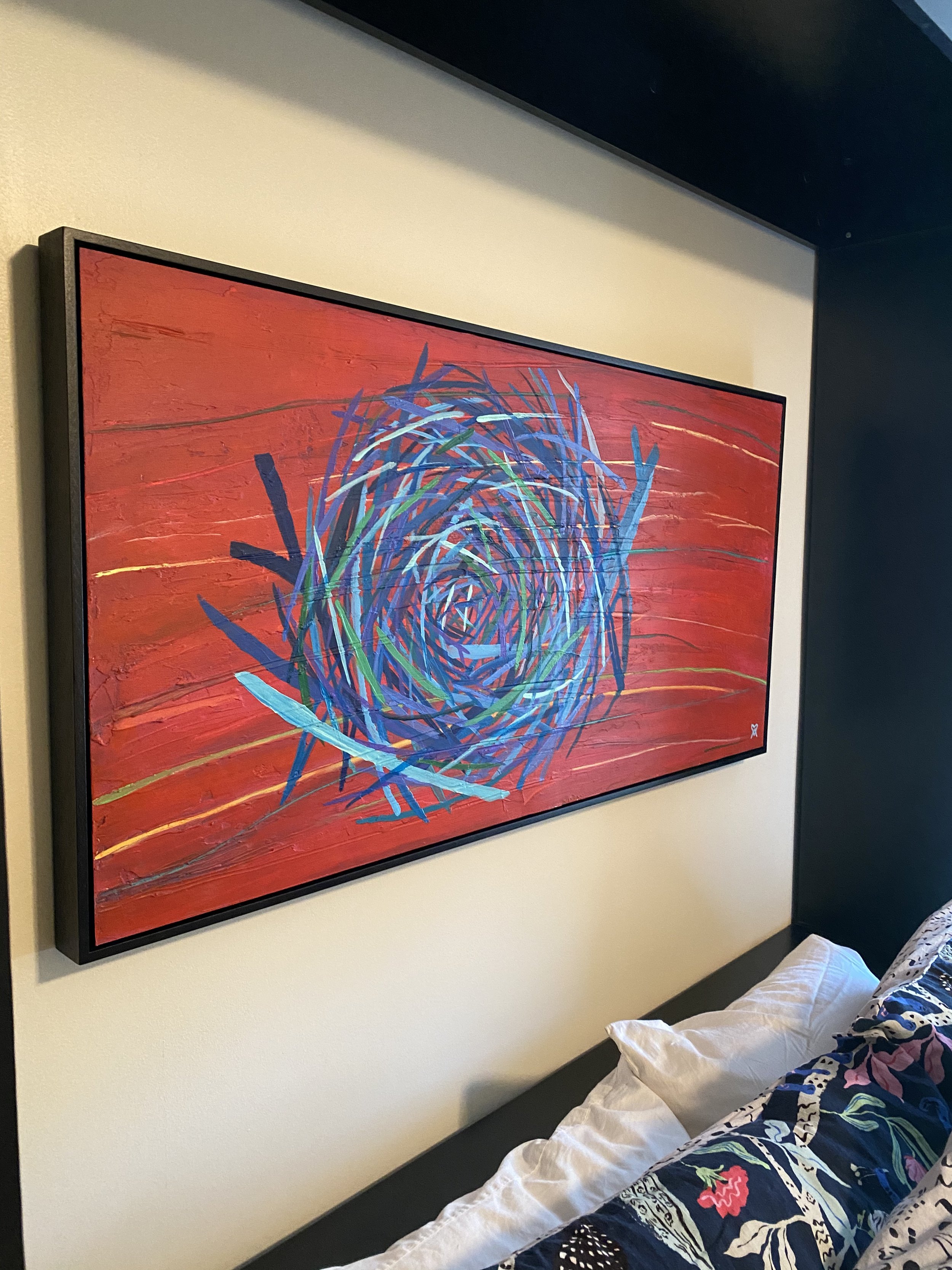 Angle view of Nest installed in a client's bedroom
