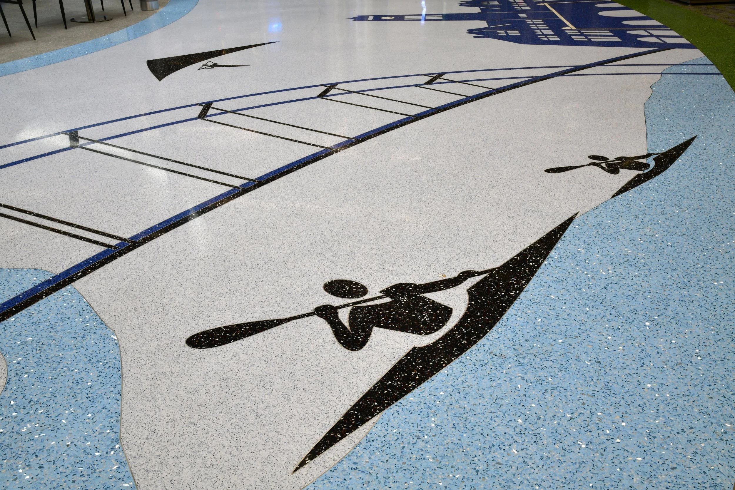 Terrazzo contractor David Allen Company partnered every step of the way from design to fabrication and installation. (Click image to view David Allen Company website).