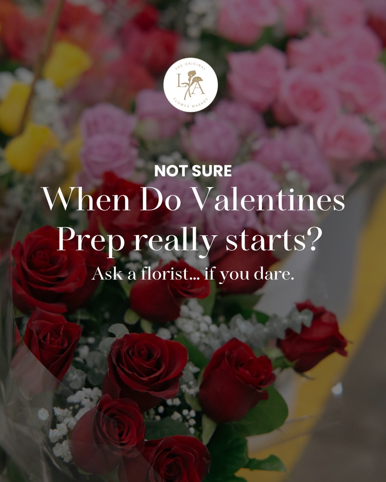 When do florists really start prepping for Valentine&rsquo;s?
If you said Feb 13 at midnight, congratulations, you&rsquo;re officially right&hellip; and officially a little crazy. 😂

Comment below: When do you think prep really starts? Or is there e