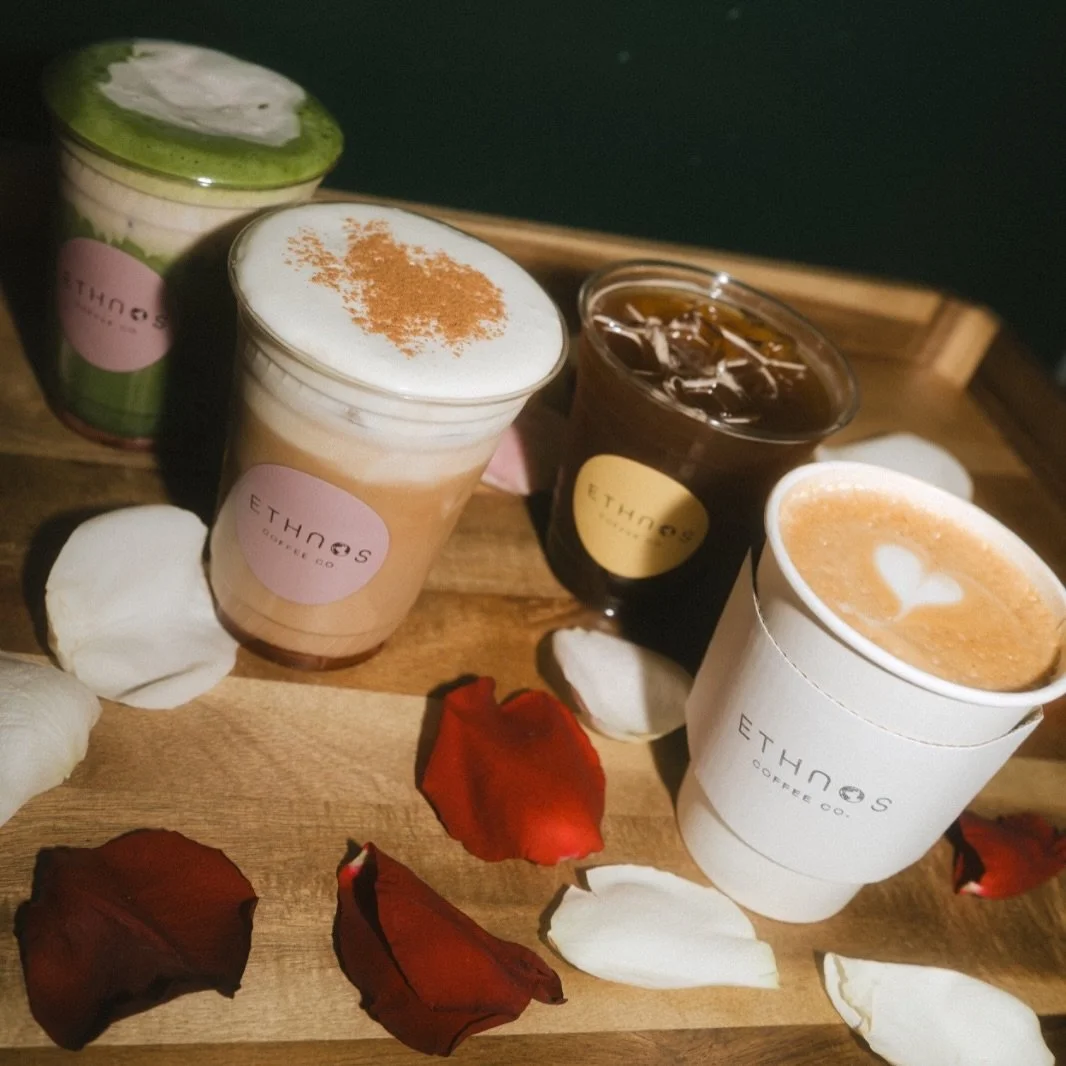 Flowers &amp; Valentine&rsquo;s drinks? Say less for a weekend trip to The Original LA Flower Market! 

Alright Ethnos Coffee Fans (you know who you are 🥰😉), have you had a chance to try the *limited-time* Valentine&rsquo;s drinks? ☕️ ❤️ 

Swipe th