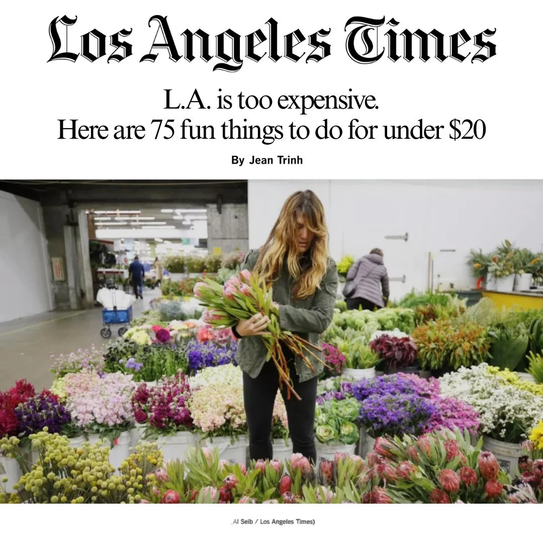 *Media Highlight* Okay this one&rsquo;s kinda fun 👀

We were featured by @latimes as one of the best things to do in LA for under $20&hellip; and honestly, we get it 🌸

For just $2, you can walk into the Original Los Angeles Flower Market and step 