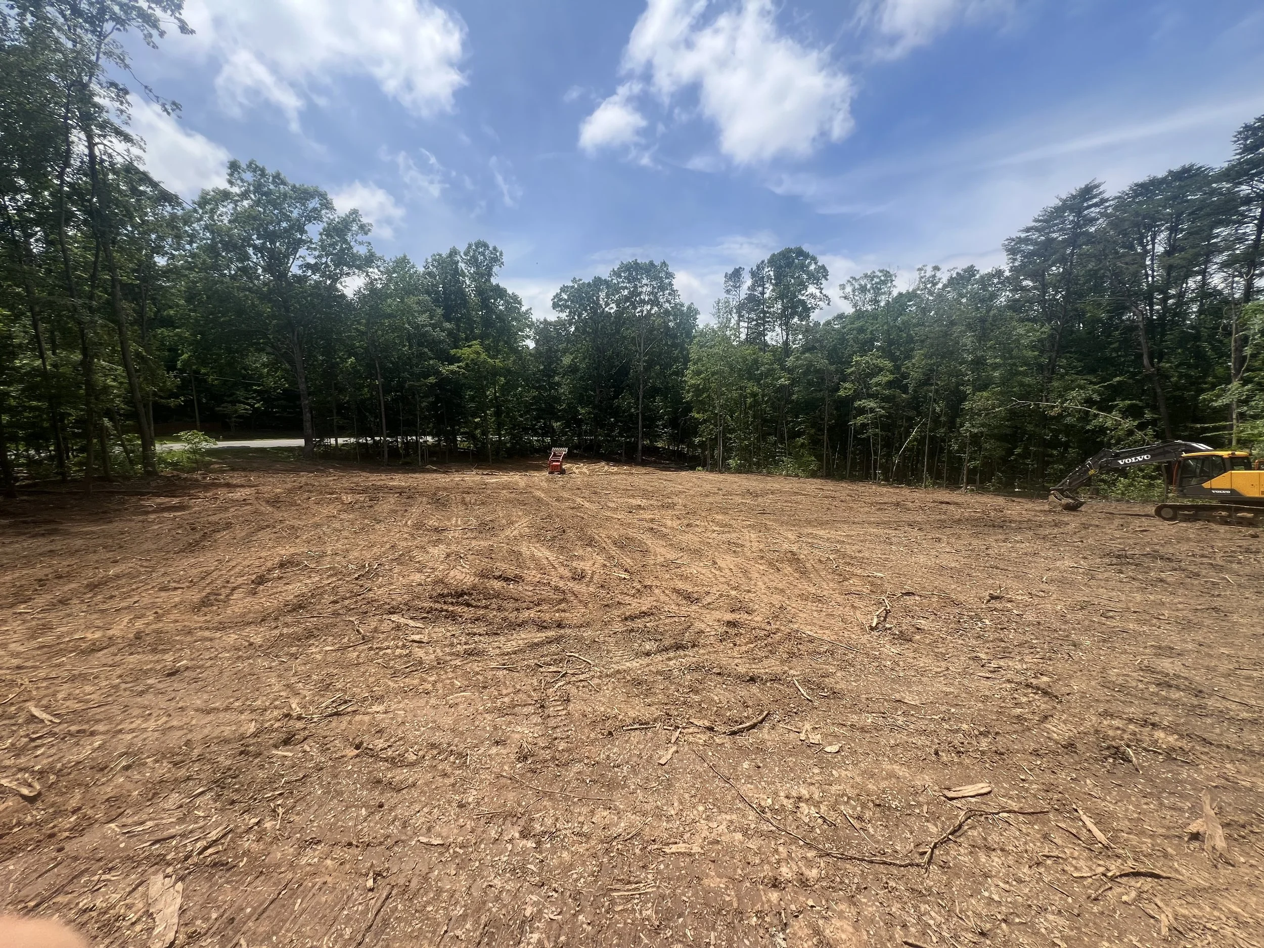 Wooded lot cleared Winston-Salem, Pfafftown