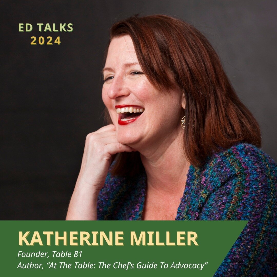 Introducing our next ED Talks speaker, Katherine Miller!

Katherine has built a 20-year career working at the intersections of policy, politics, and social impact. Currently teaching Leadership, Engagement and Impact at the Culinary Institute of Amer