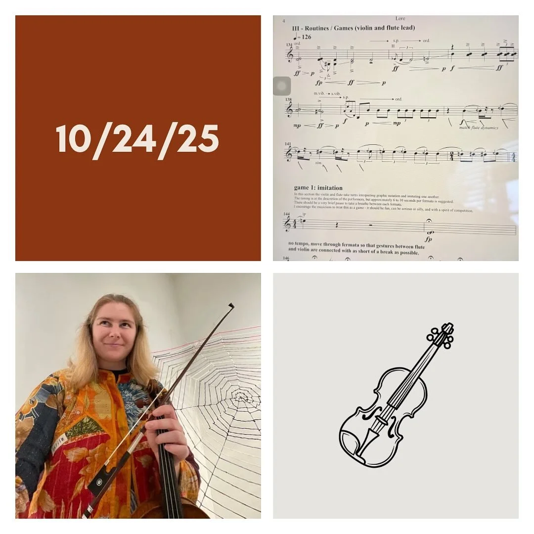 DAY 426 - 10/24/25

🎻: Violin - feeling a bit overwhelmed today after a pretty good day yesterday of practice and playing. Had my lesson in the morning with a shorter practice session than I wanted and feeling not as super prepared for this audition