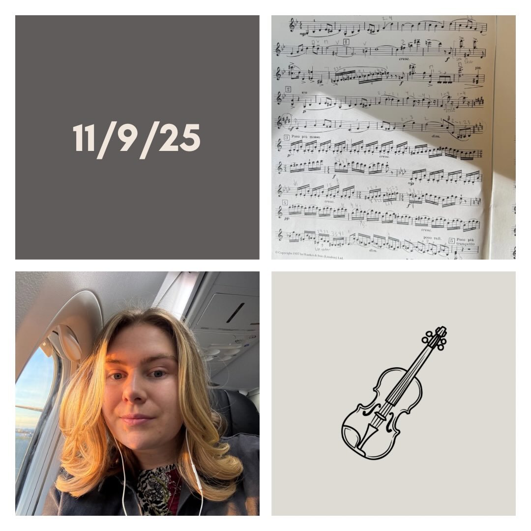 DAY 442 - 11/9/25

🎻: Violin - very light day today and did not record - did spots in most of my rep but only about 45 min total. Felt pretty low energy. Saw the LA Phil though!