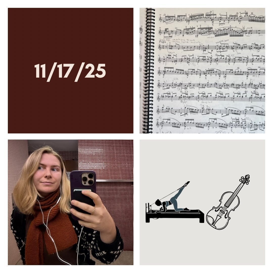 ✨DAY 450 - 11/17/25✨

🎻: Violin - pretty average day of playing today - didn&rsquo;t make any major breakthroughs, but had some good moments in my practice that were more detailed and focused. Fixed a few shifts, adjusted my hand frame on a few sect
