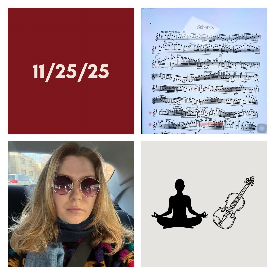 DAY 458 - 11/25/25

🎶: Music - No on the instrument practice today - did some score study on the plane for the Amy beach sonata and the golijov
🚶🏼&zwj;♀️: Walk - (2.3 mi, ?? Min) walk around plateau neighborhood with a good friend!