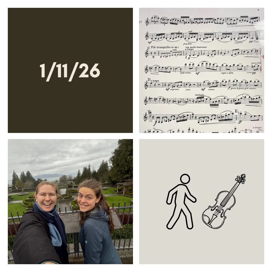 DAY 505 - 1/11/26

🎻: Violin - another very productive day overall! Planned for 2 sessions, added a third because I felt good! This clip is of me practicing some of the half step &ldquo;micro shifts&rdquo; that I&rsquo;ve been working on (aka 2-2 or