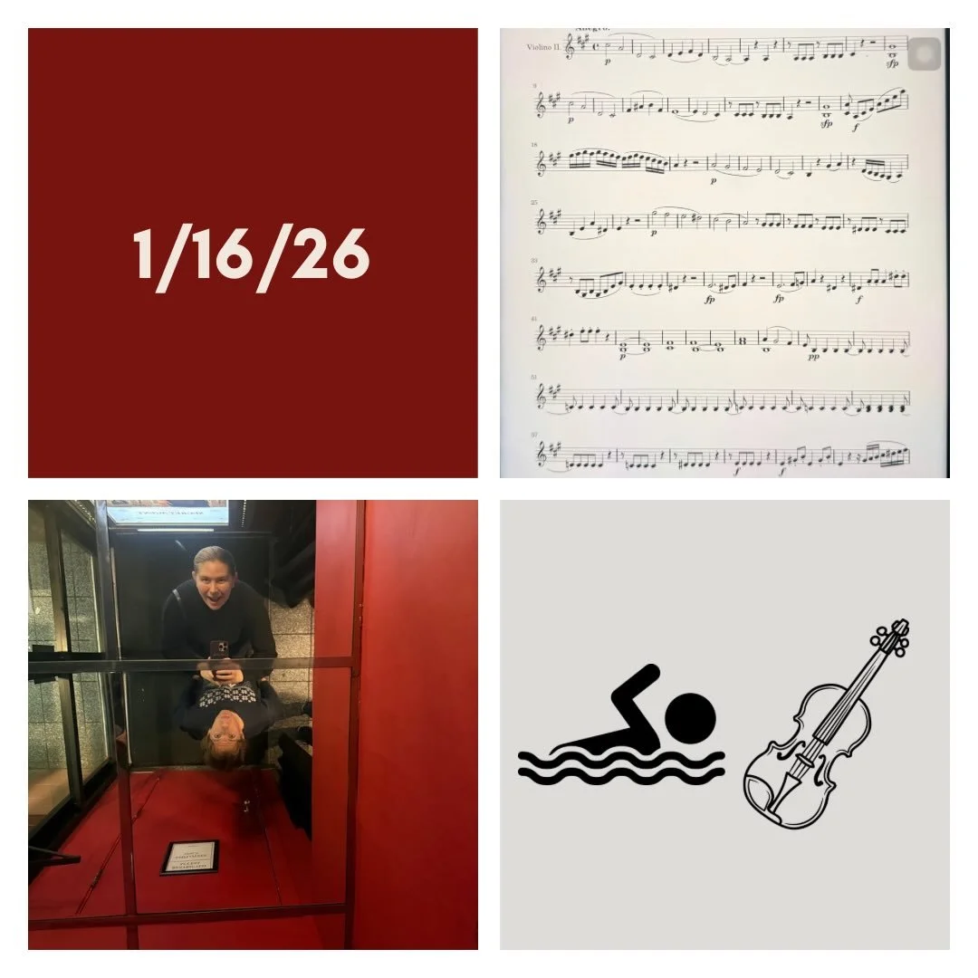 DAY 510 - 1/16/26

🎻: Violin - a few good practice sessions throughout the day! Started my morning with a new stretching exercise before my practice - trying to incorporate good breathing and take that into my warmup/scales so that the remainder of 