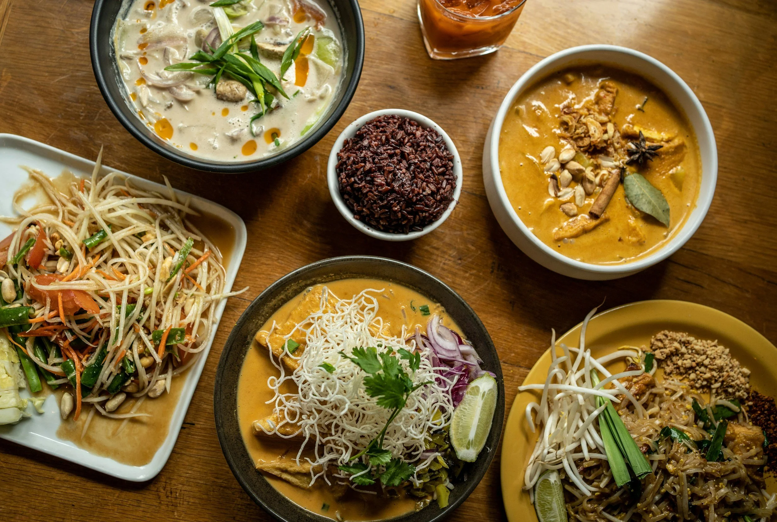vegan food presentation on a table
