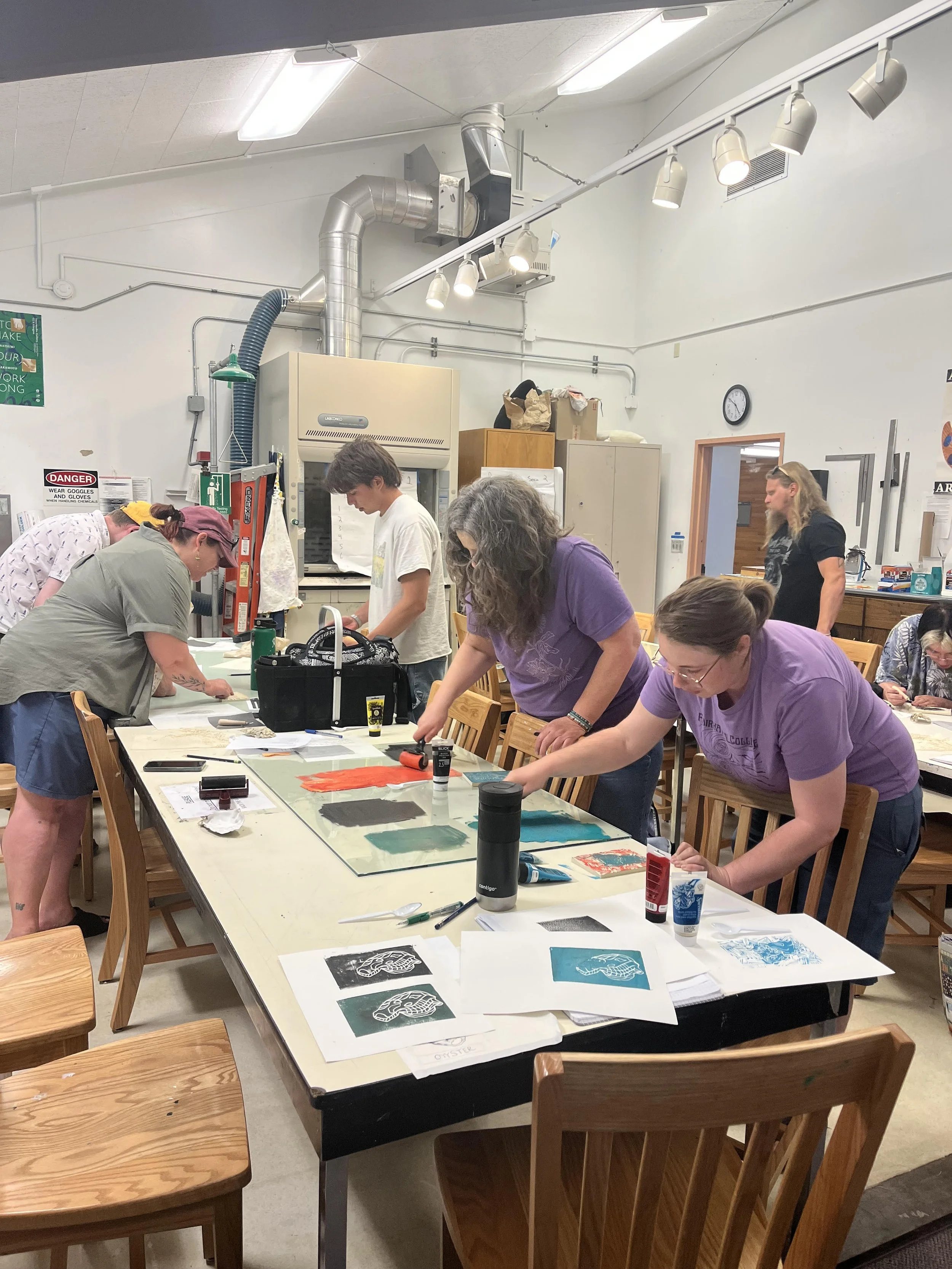 Block Print an Oyster, a workshop with Molly Wheat Baker