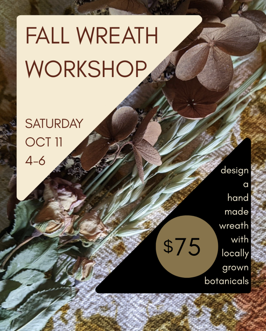 Wreath Workshop with House Flowers