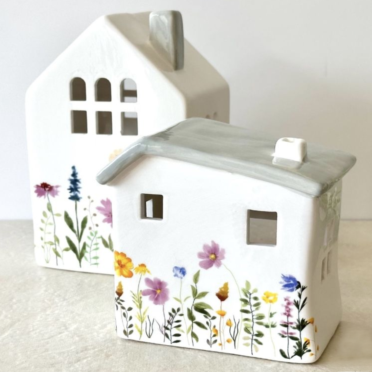 People working on pressed plants into clay