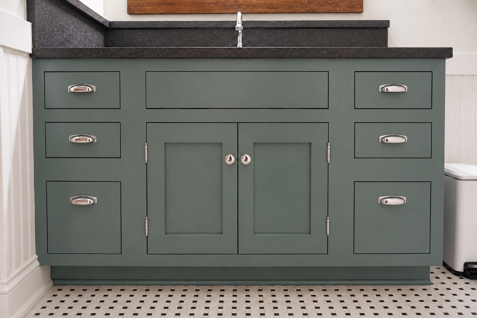 Muted green vanity with original chrome hardware.png
