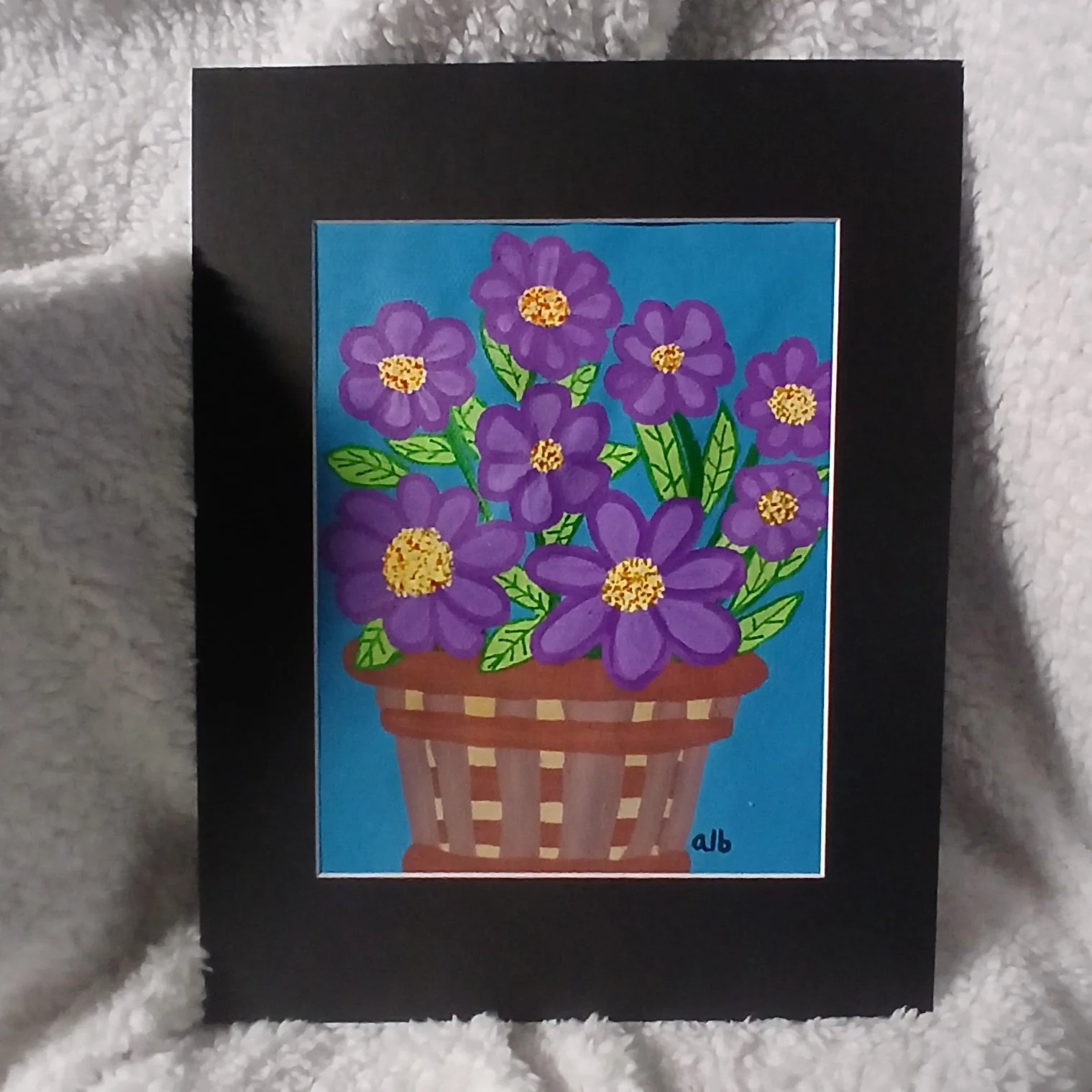 #AC-WP2  Petals in Purple Acrylic Painting