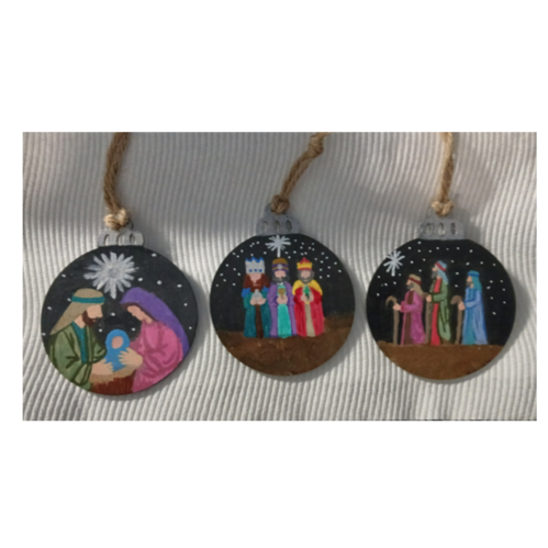 #AC-CO24 Hand-Painted Nativity Ornament Collection