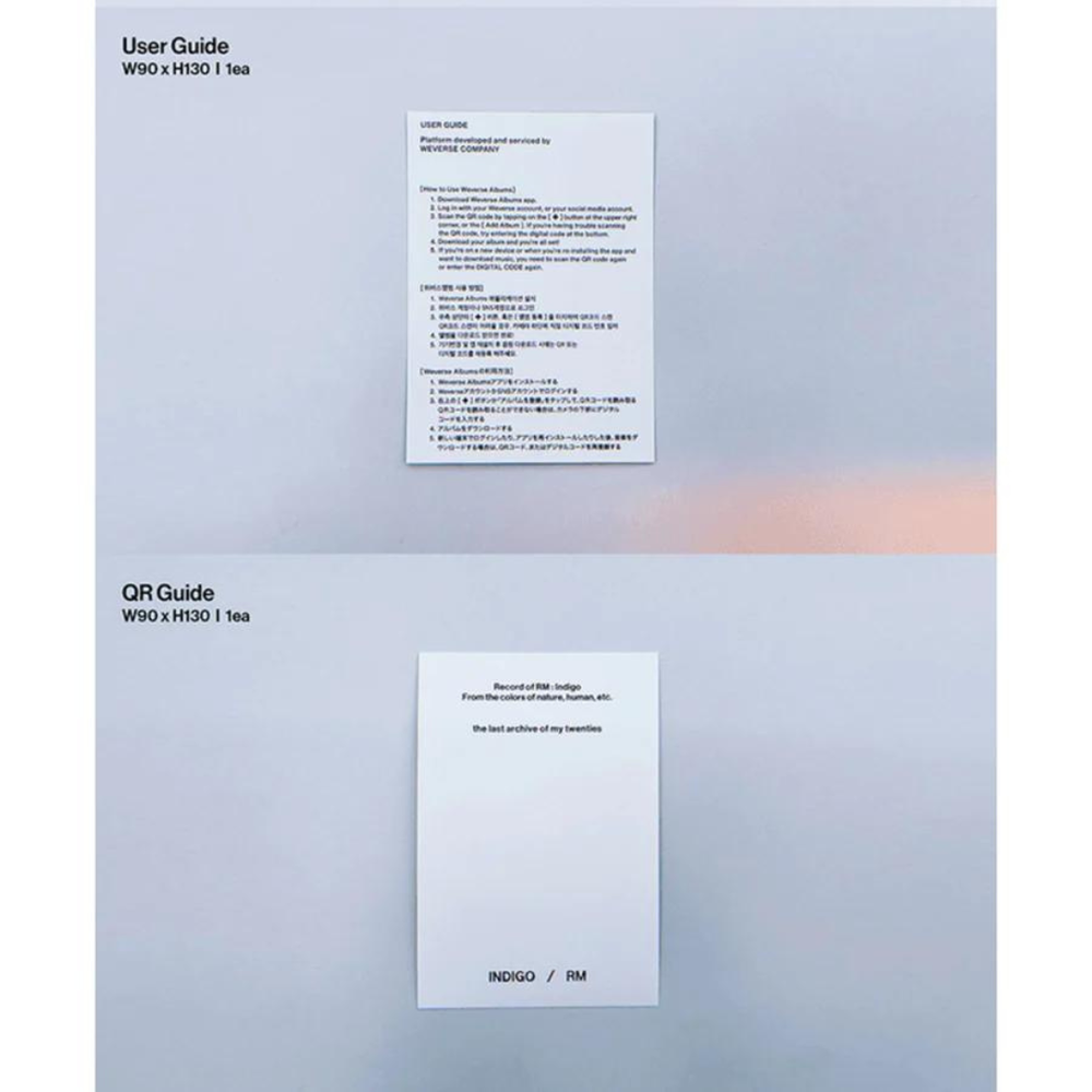 RM (BTS) – Indigo' Postcard Edition (Weverse Albums Ver.) — Boba