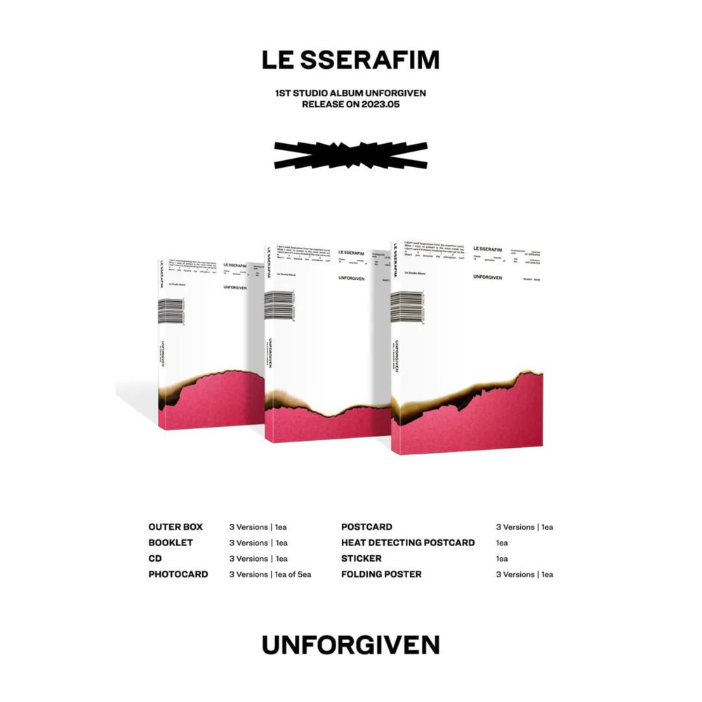 LE SSERAFIM UNFORGIVEN BIGPOP ヨントン 3枚セット LE SSERAFIM – UNFORGIVEN — Boba & K-Pop