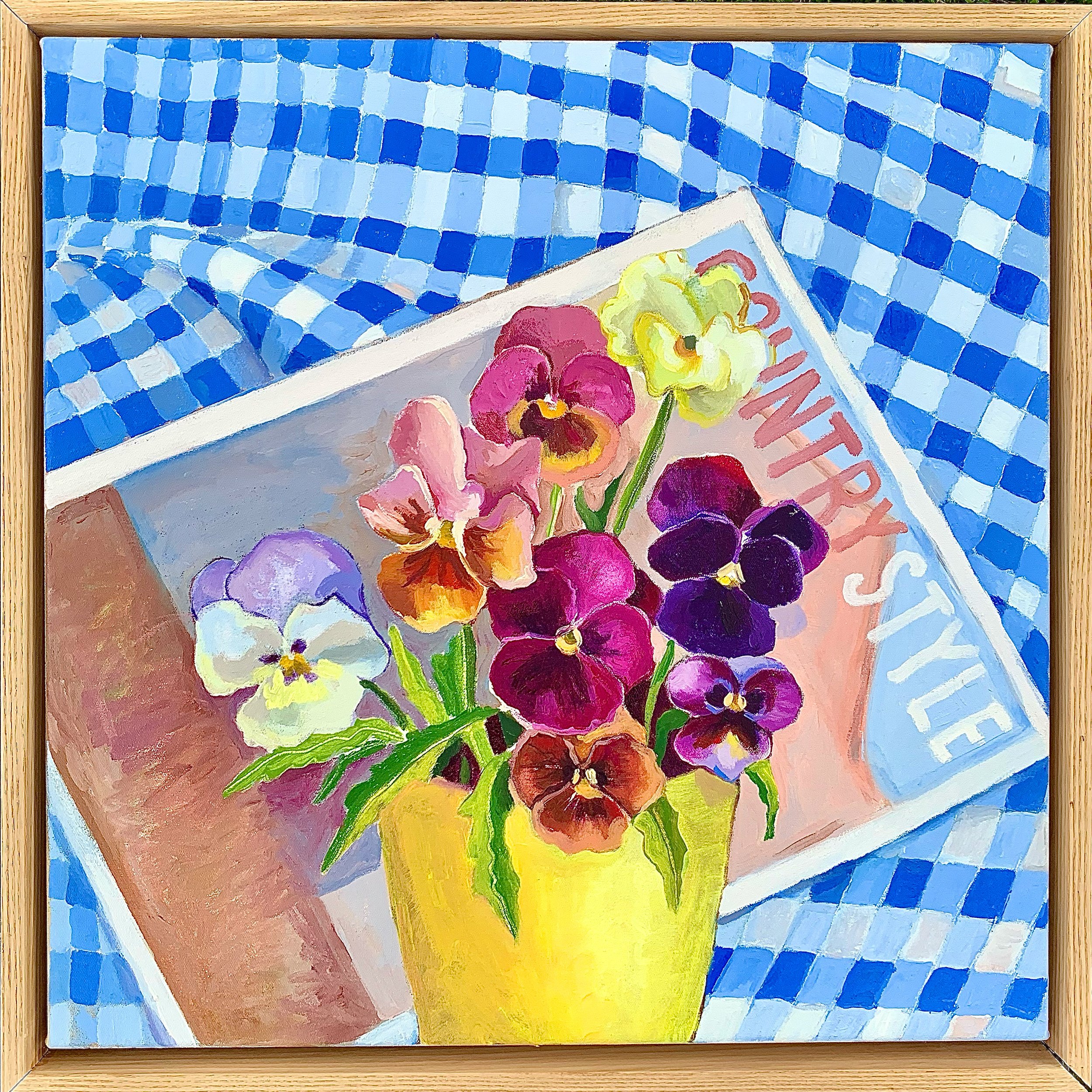 Pansy with Gingham