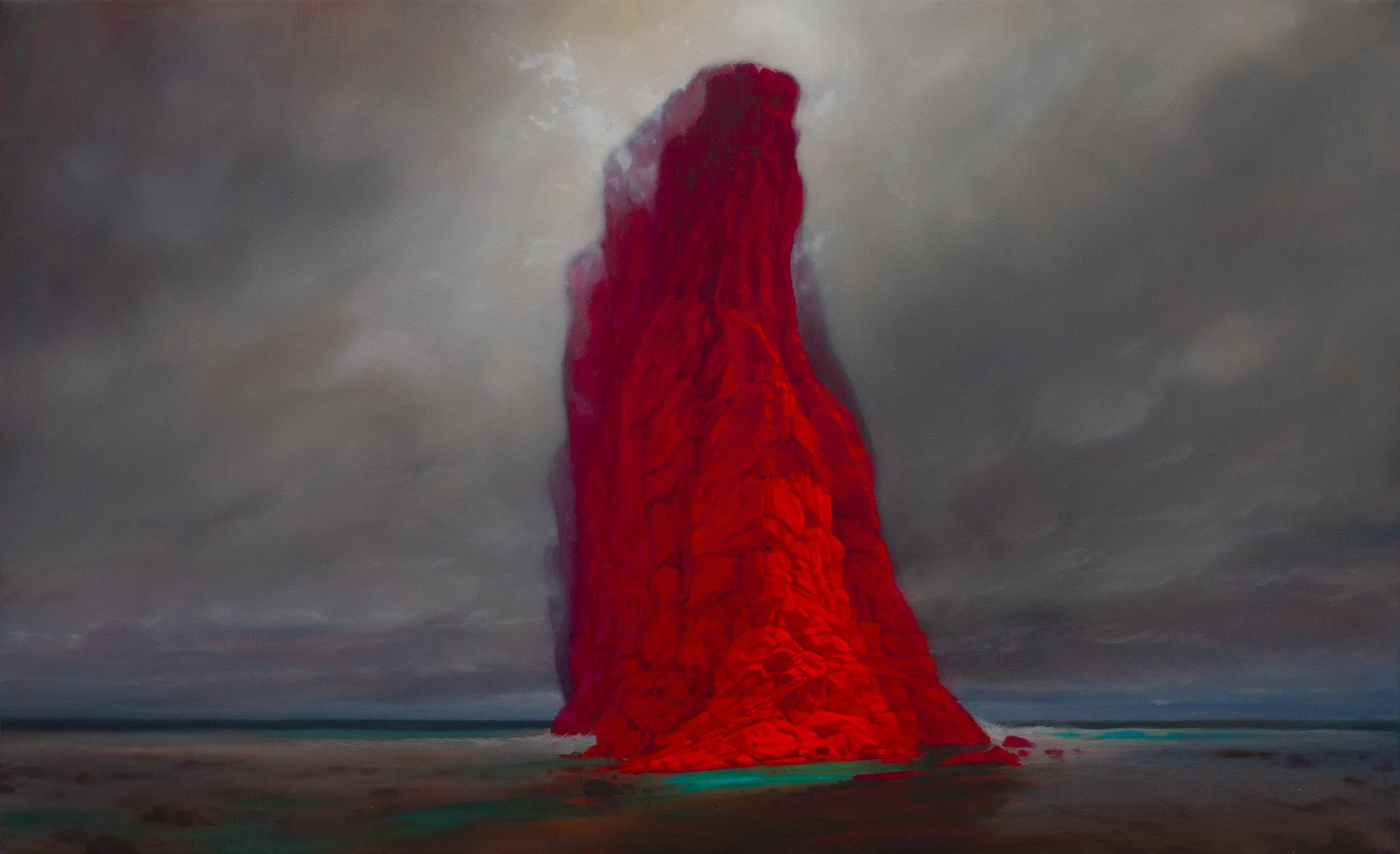 The Intermediary  
61x102cm, oil on linen, 2019