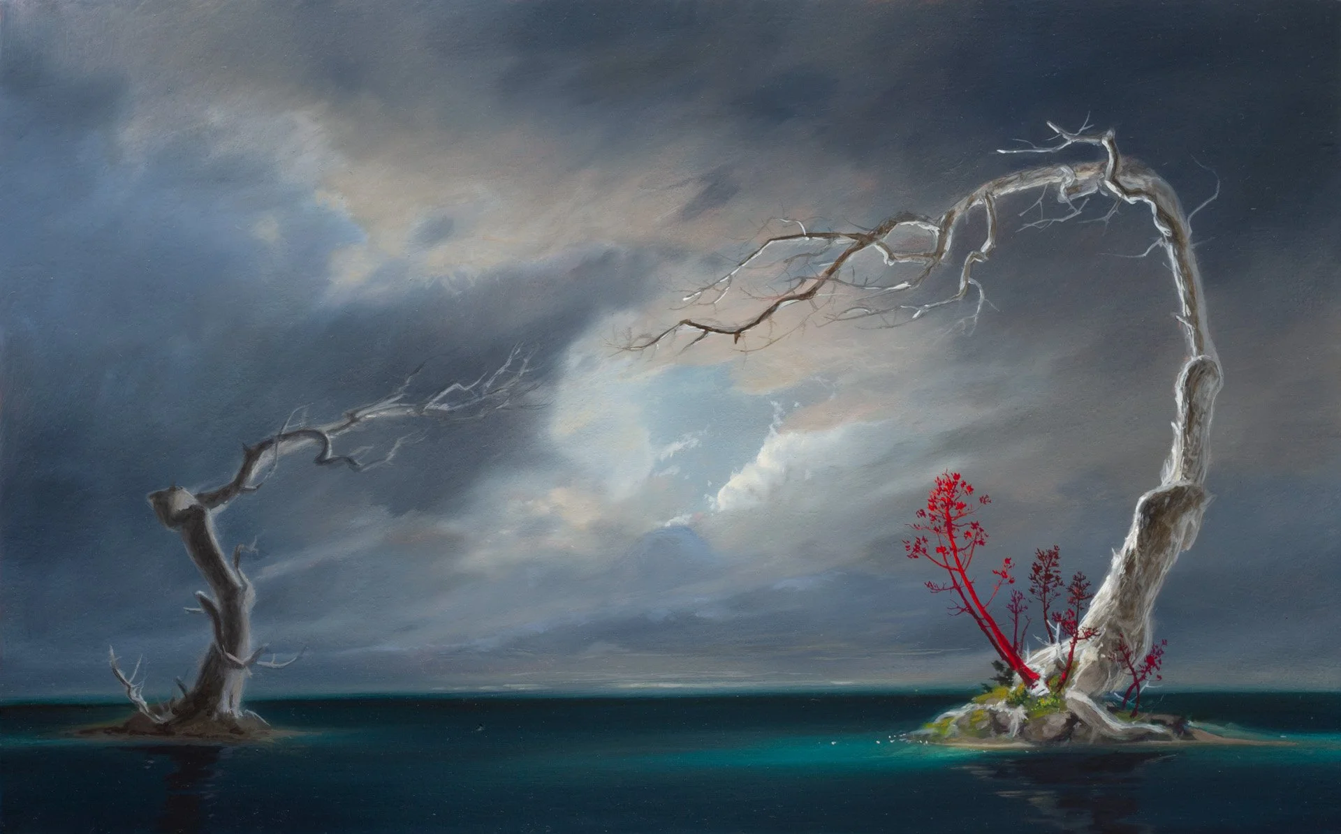 Not Far to Go  
25x40cm, oil on panel, 2019