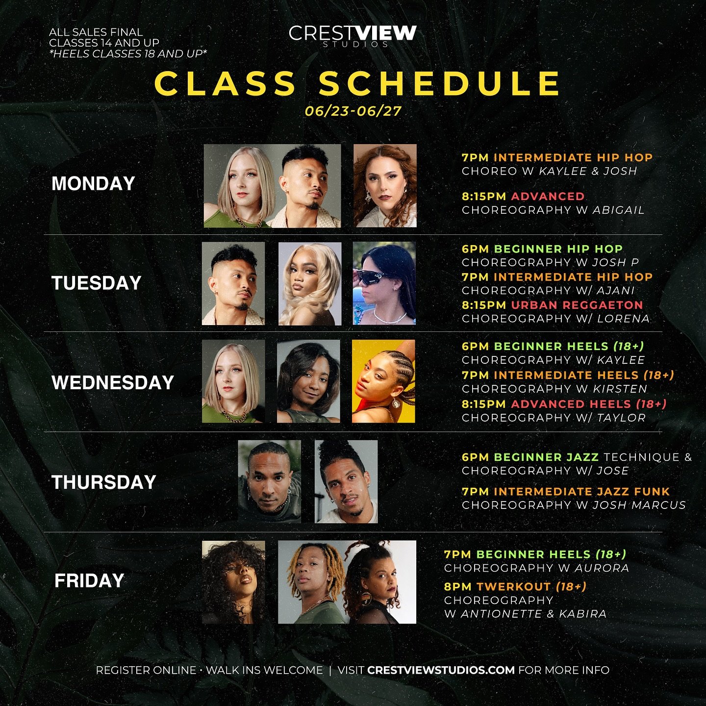 THAT SUMMER HEAT IS HERE🥵 GET INTO CLASSES THIS WEEK 👀

$18 to drop in or check out class packages‼️
www.crestviewstudios.com

#crestviewstudios #louisvilledancestudio #kentuckydancestudio