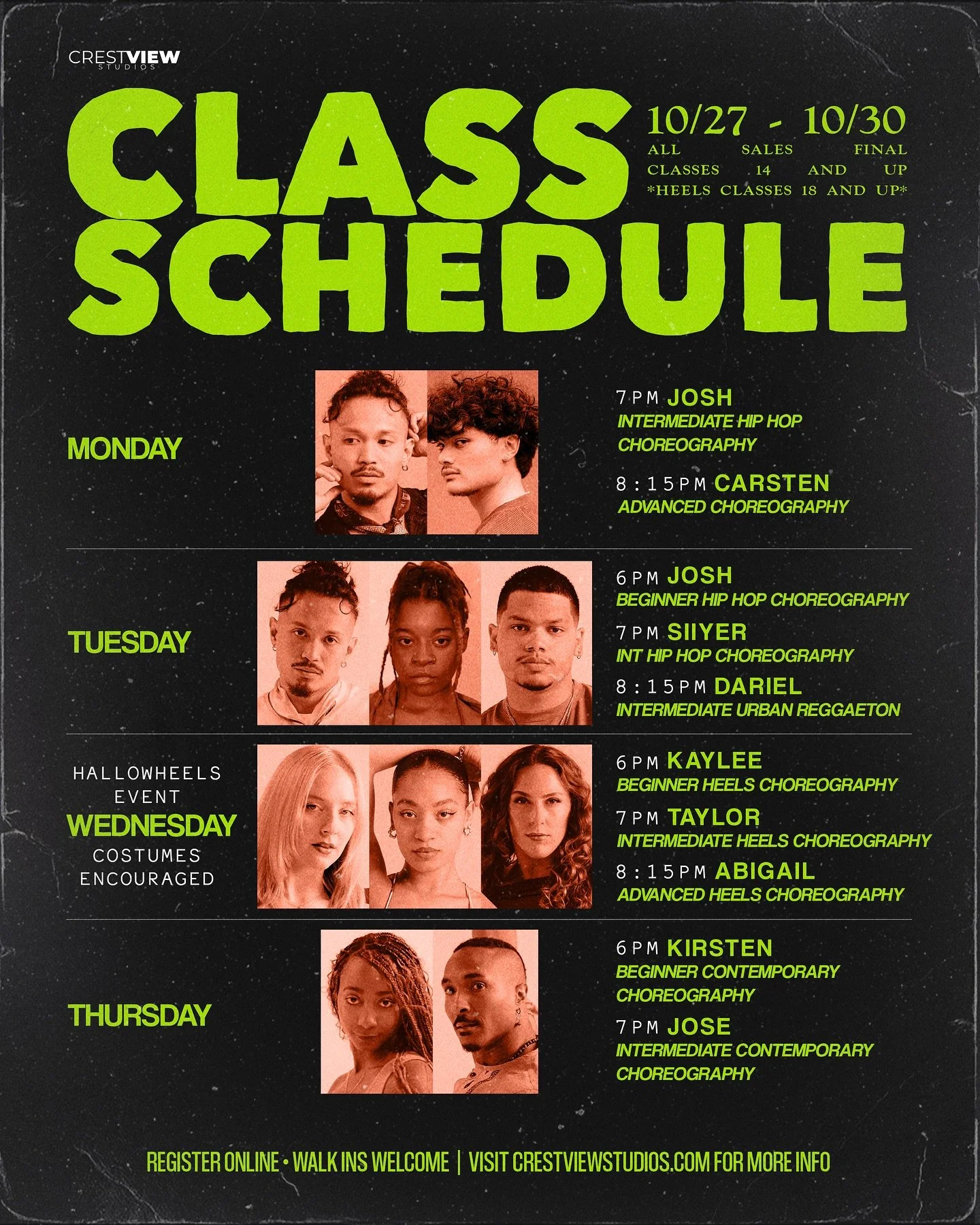 SPOOKY CLASSES AT CRESTVIEW 🎃👻

www.crestviewstudios.com

#crestviewstudios #louisvilledancestudio #louisvilleky #halloween #beginnerdanceclasses #kentuckydancestudio