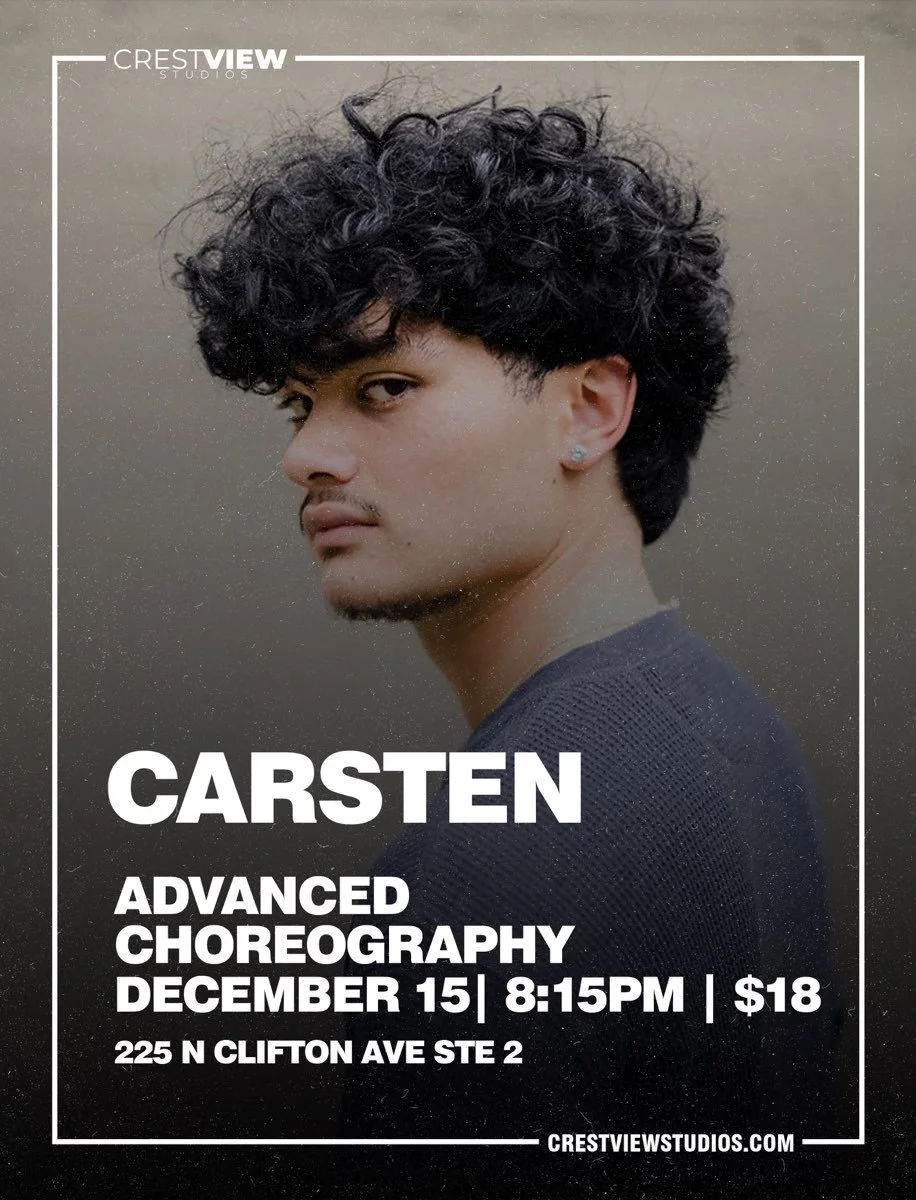 TONIGHT 8:15P‼️ @_carstenschaefer 

Sign up online > crestviewstudios.com

#crestviewstudios #louisvilledancestudio