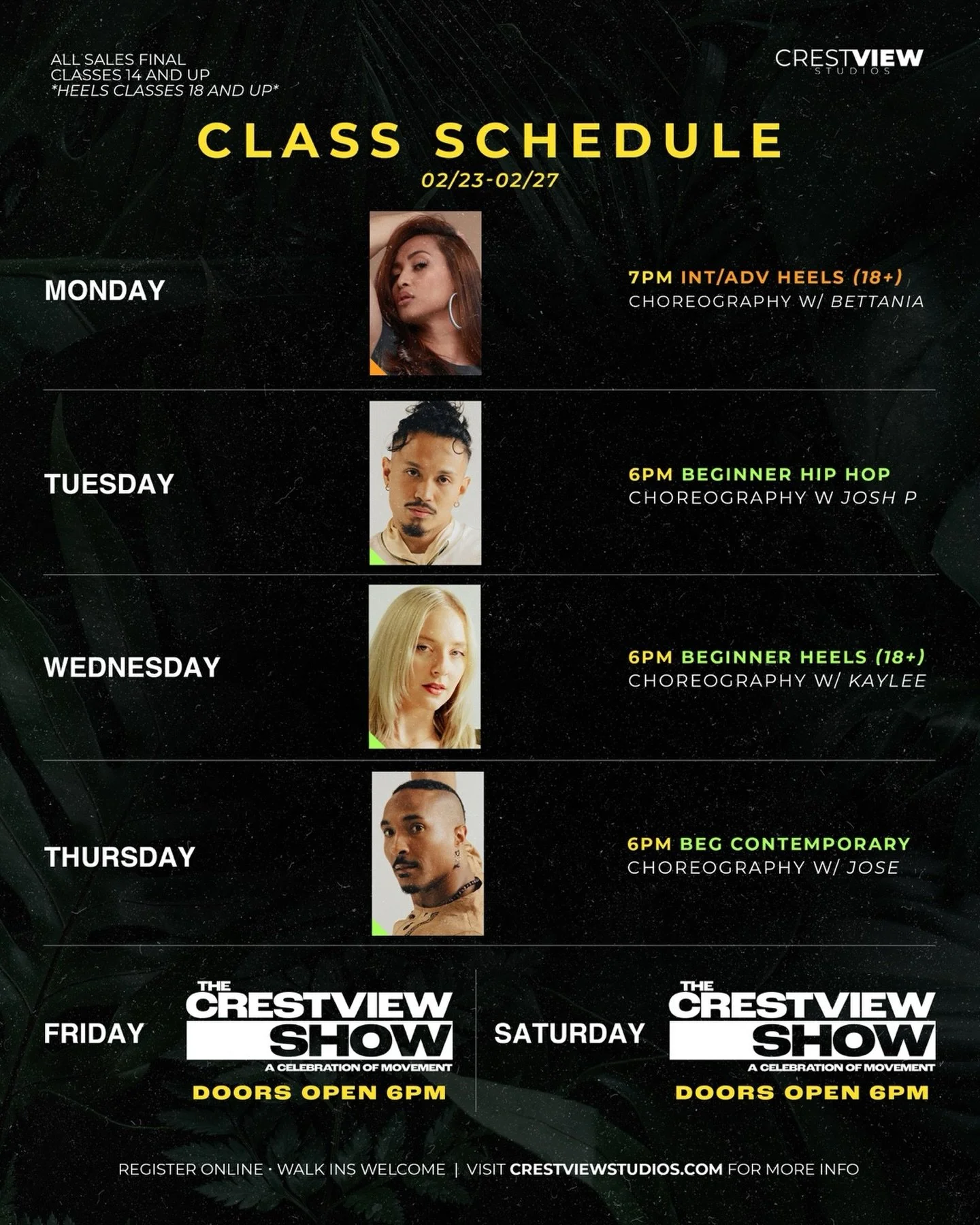 IT&rsquo;S CV SHOWCASE WEEK‼️ The studio is in full prep mode for our upcoming show this weekend! Classes will be back to normal next week! 

Let&rsquo;s dance, Louisville! 🪩

#crestviewstudios #louisvilledancestudio