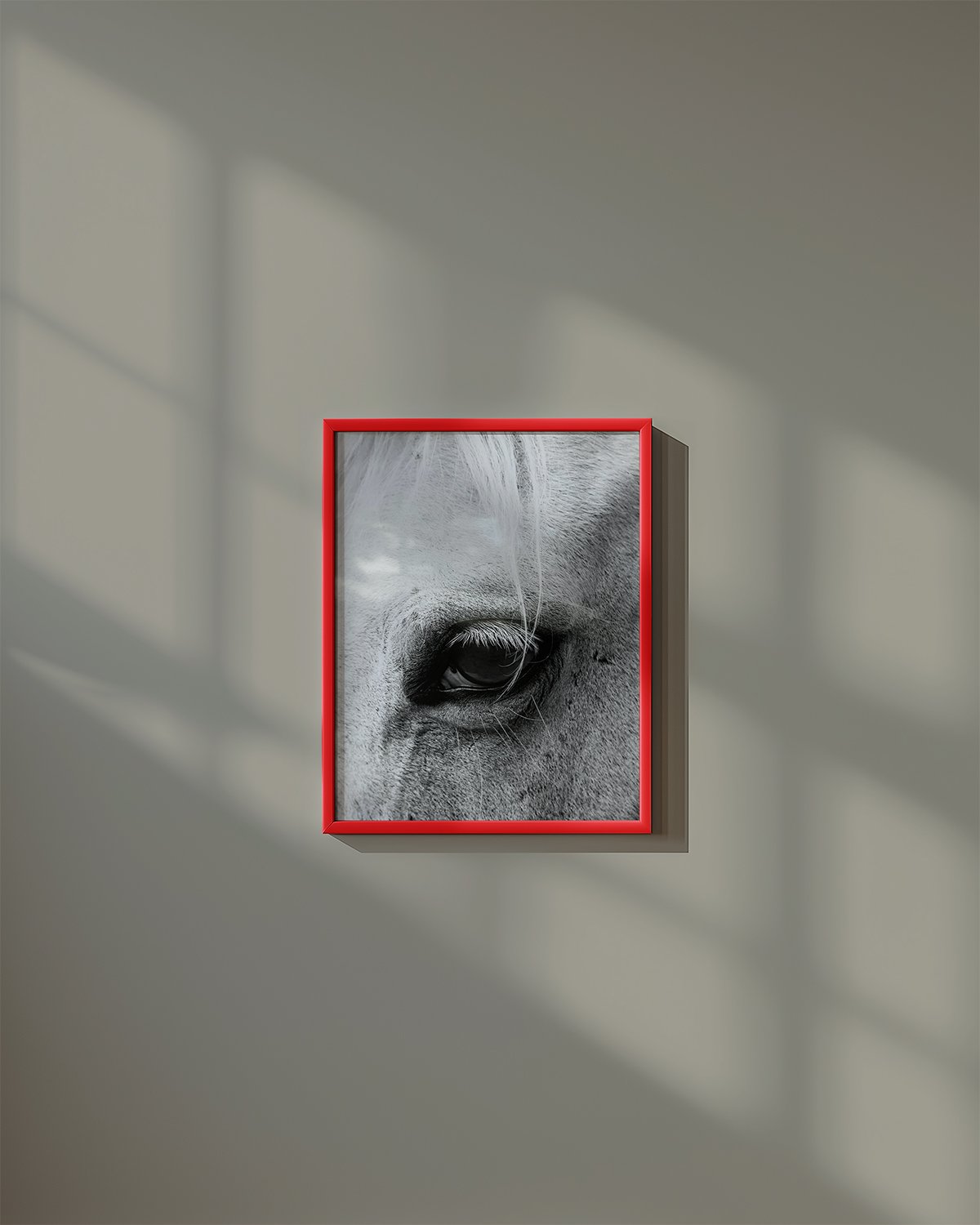 Close up detail of framed darkroom-style print texture on Ilford Gold Fibre matte paper, The Watcher by Erin Lee.