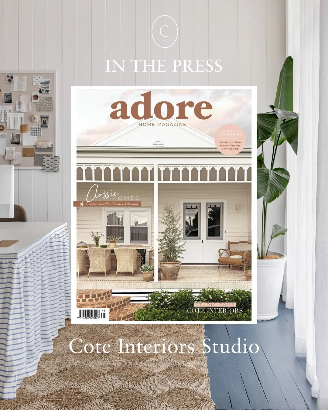 We&rsquo;re delighted to share that the Cote Interiors studio has been featured in the Winter issue of @adoremagazine.

Pick up a copy for a tour of our Fairlight studio and a glimpse into the inspiration and design details that shaped the space.

Ph