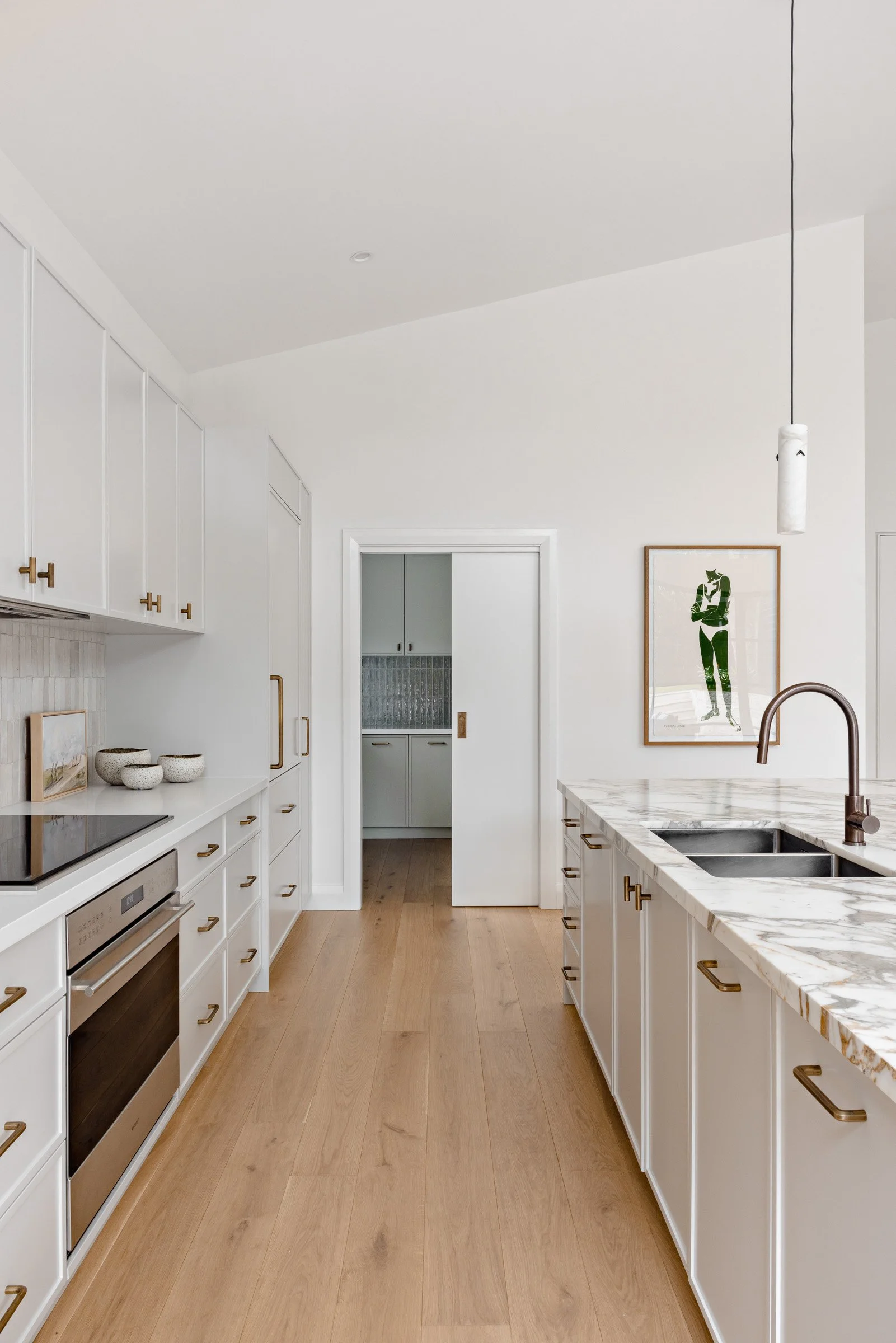 Marble kitchen island