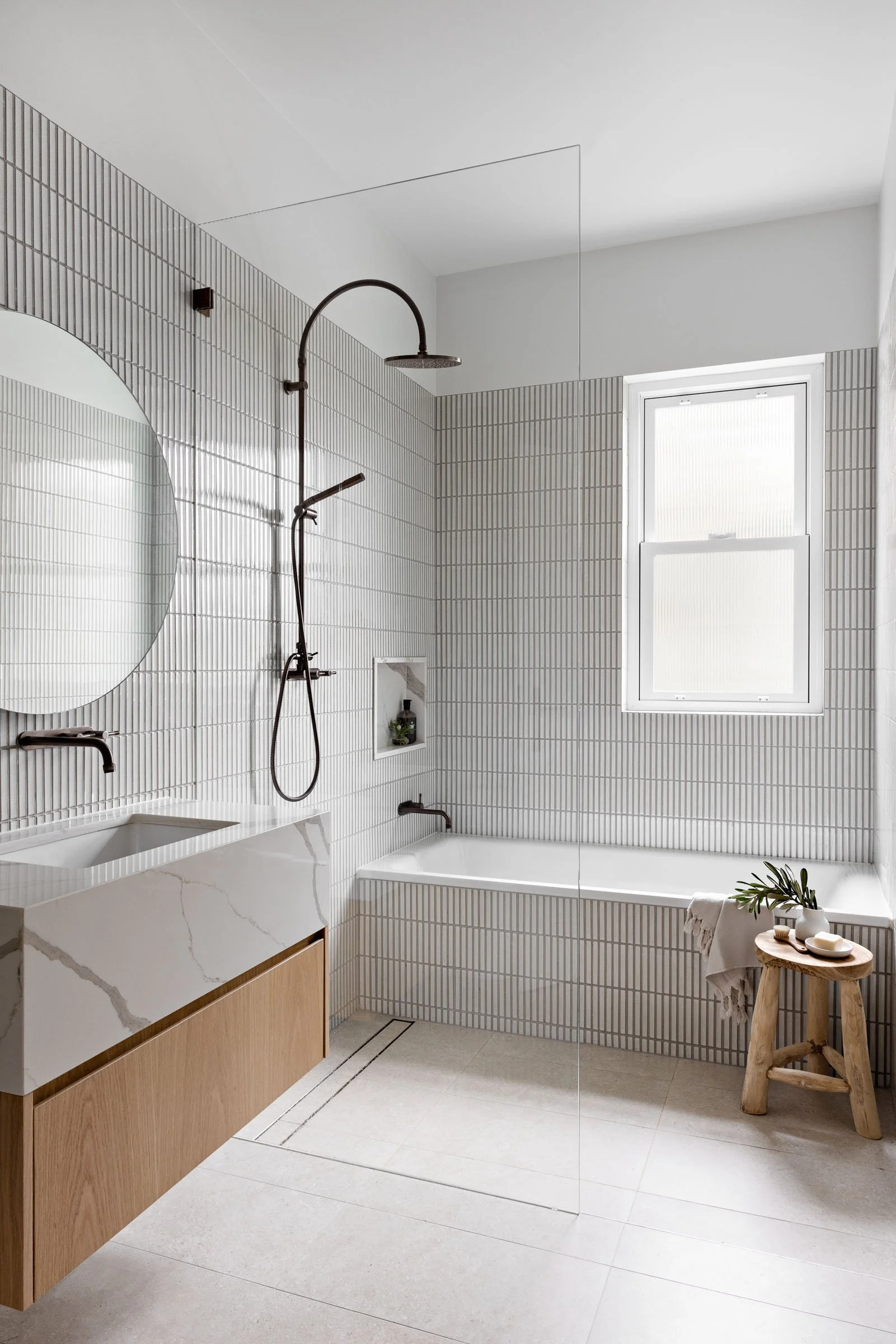 Stone bathroom vanity design