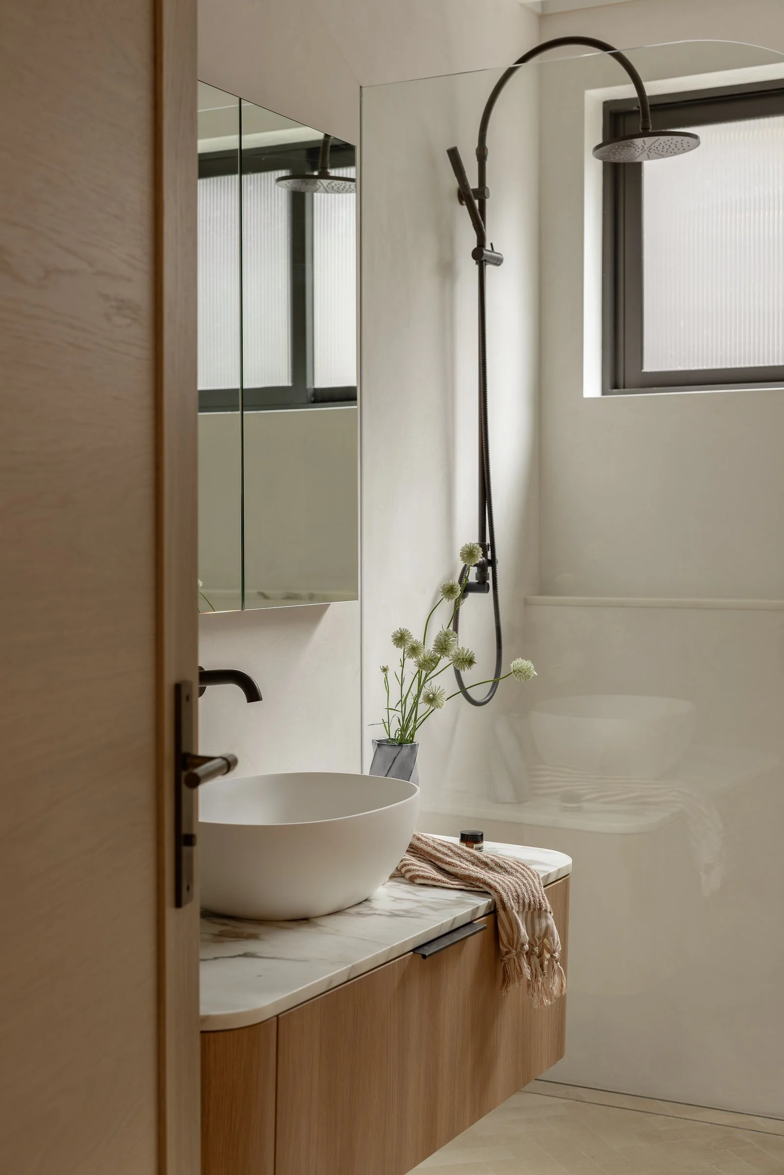 Stone bathroom vanity design