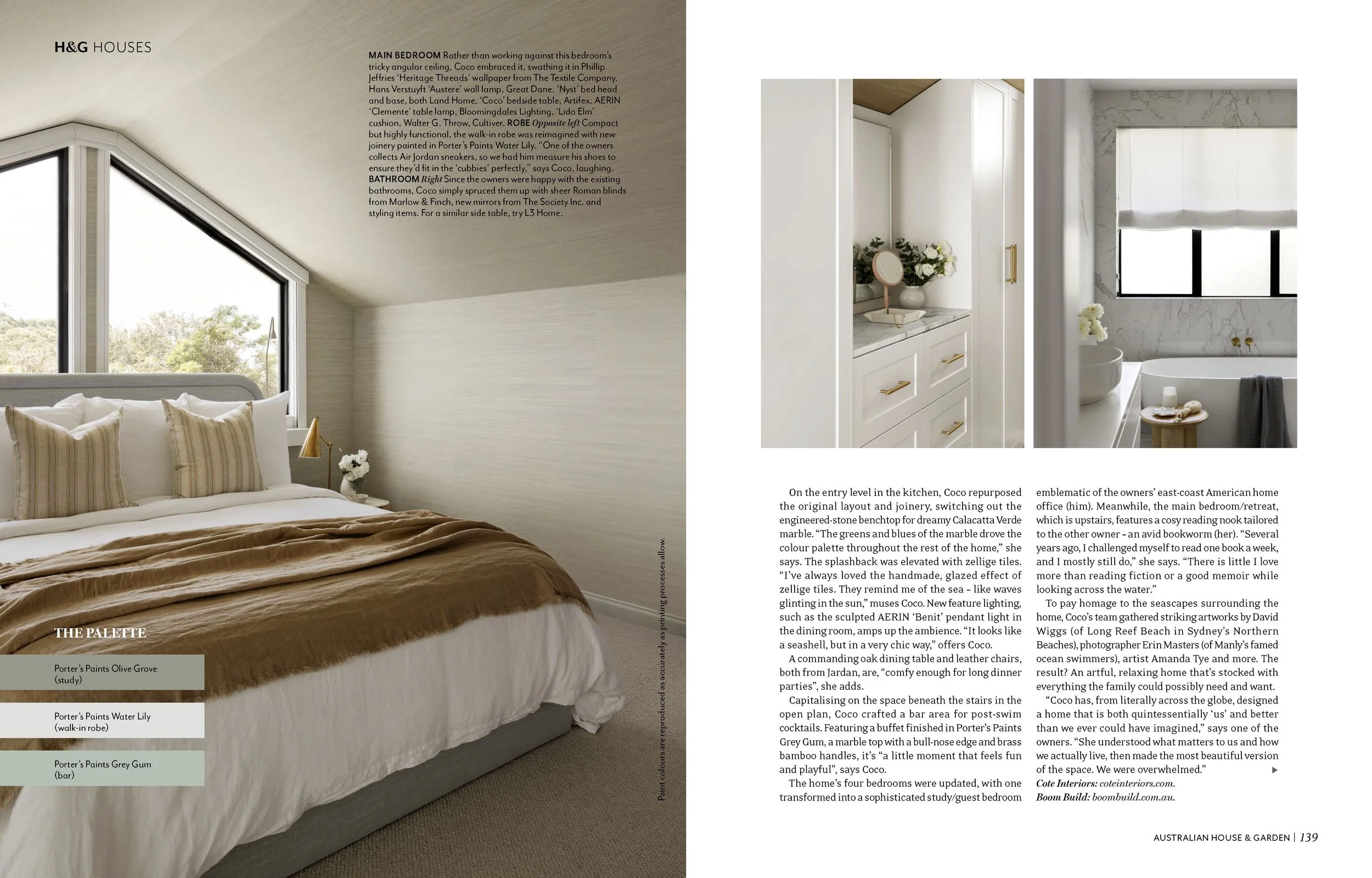 Modern coastal bedroom design