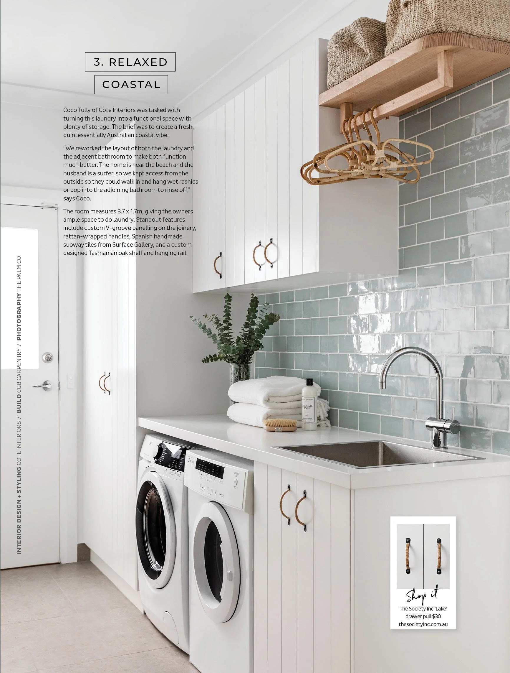 Coastal laundry design Sydney