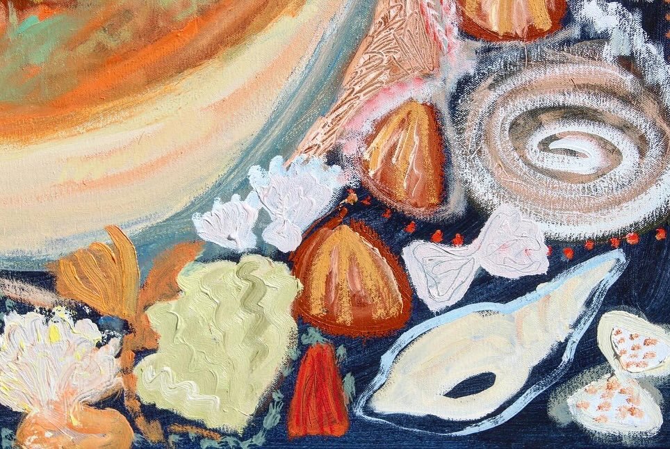 Recent moments back in studio ~ feeling grateful to be straight back into working on some special commissions. Reflecting on some journal entries during my travels, I became obsessed with the idea of portals in nature. A single shell can transport yo