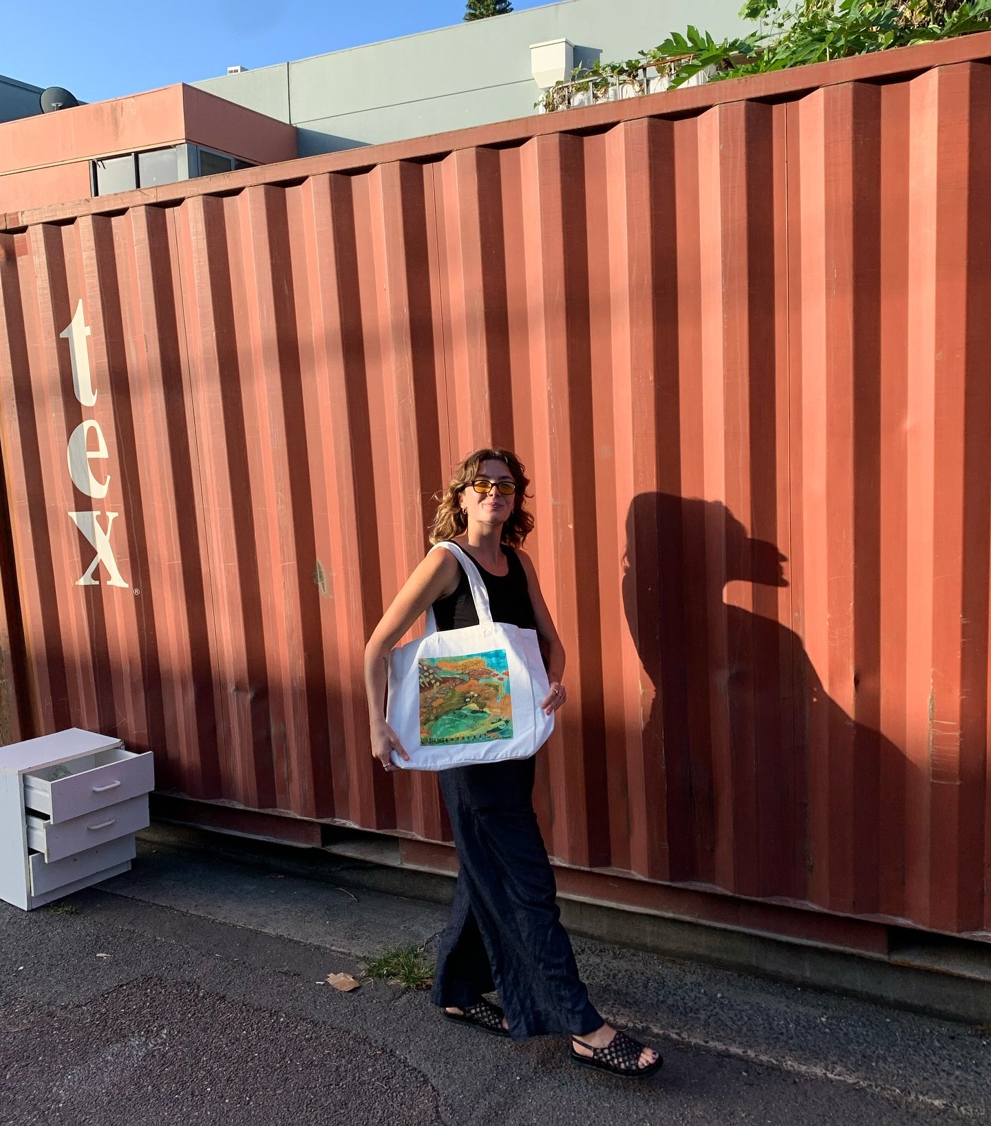 Stopped in @wildflowerbeer and picked myself up a very special tote. Can&rsquo;t wait to take this baby everywhere with me 💙🍒 you can still get your mittens on a tote through their website I believe there&rsquo;s a limited amount left&hellip; don&r