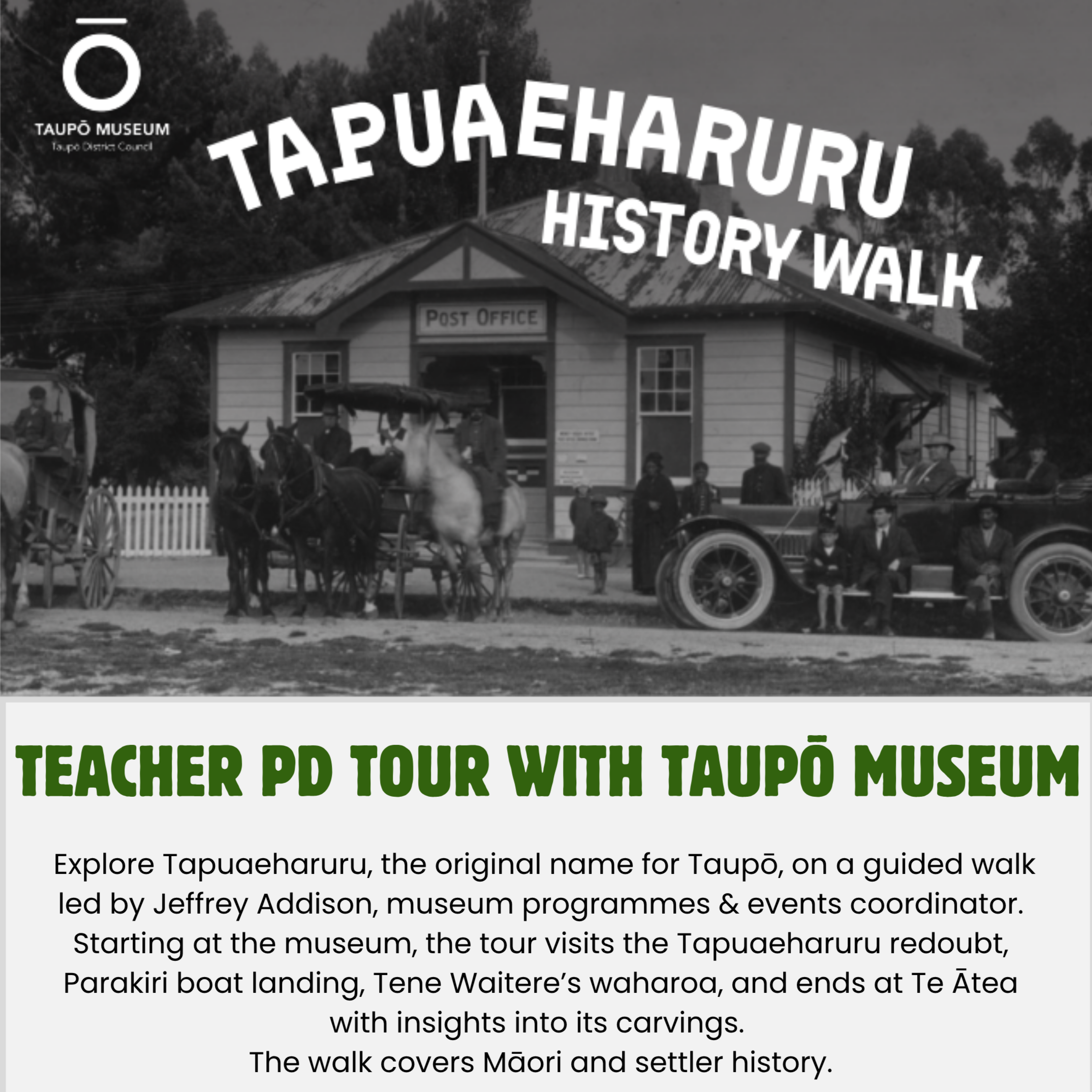 Teacher Professional Development with Taupō Museum